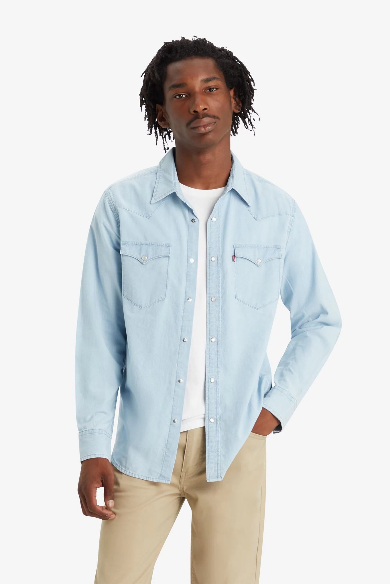 Levi's light hot sale blue denim shirt