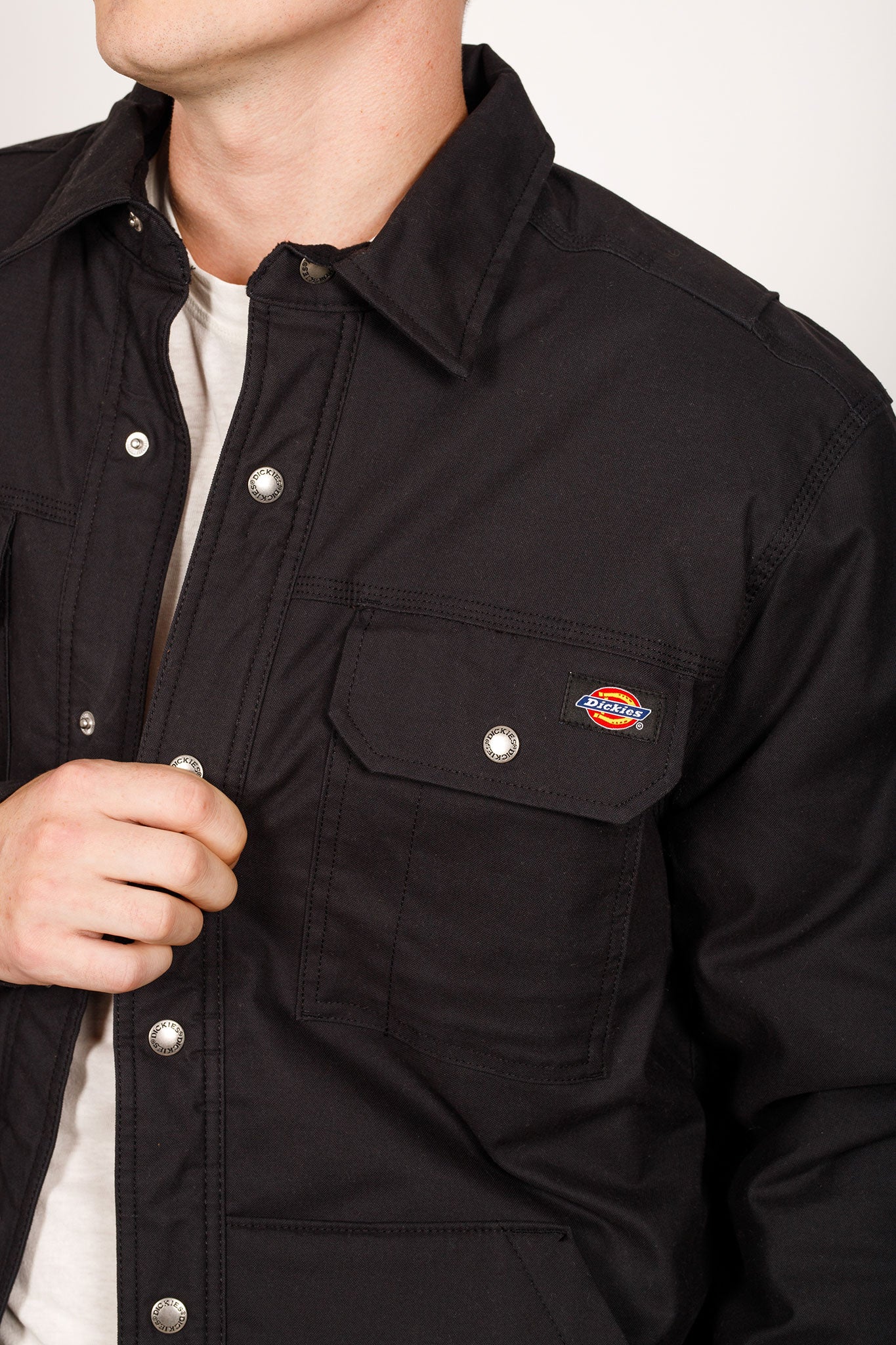 Water Repellent Fleece-Lined Duck Shirt Jacket Jackets Dickies   