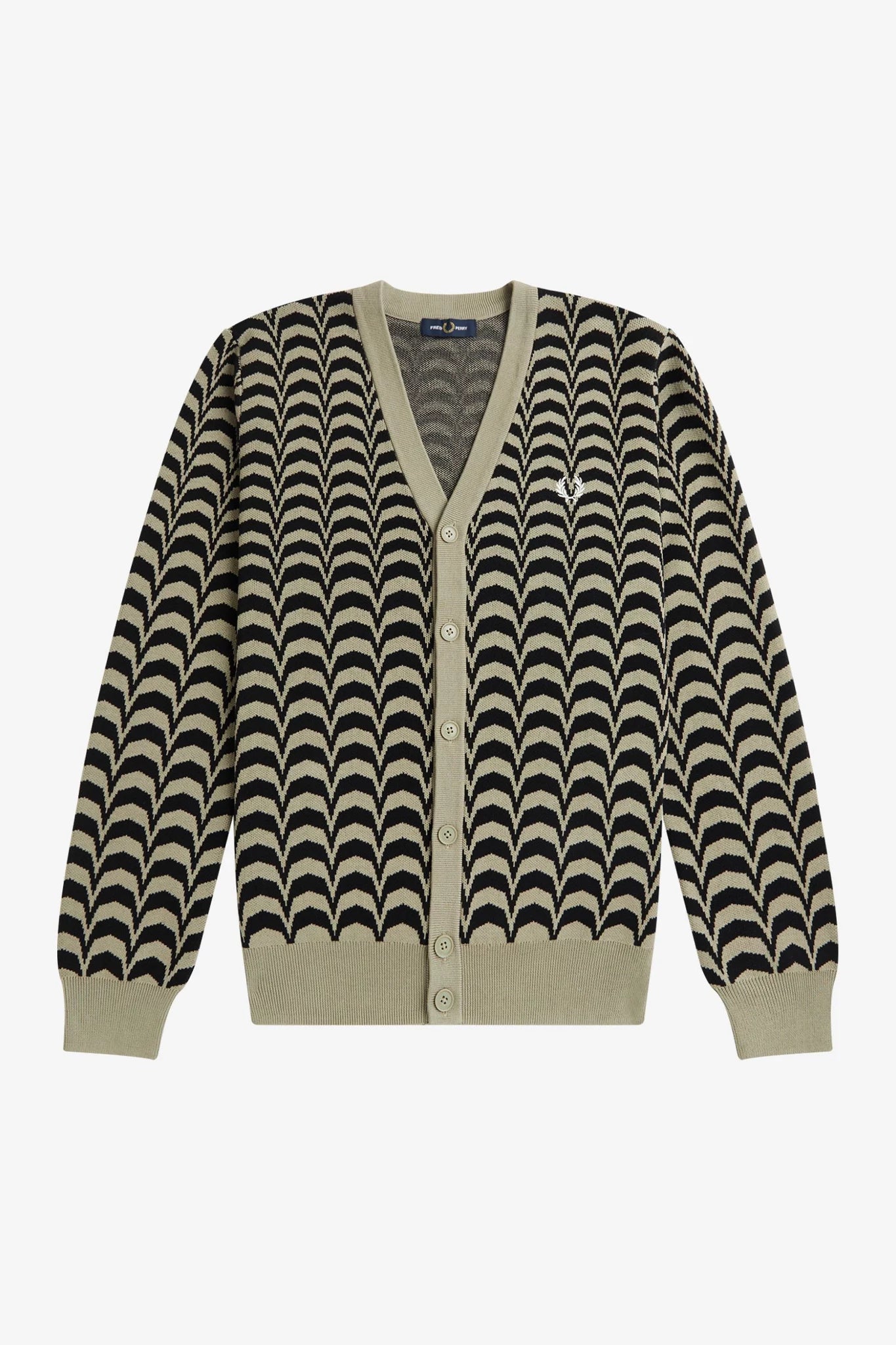 Jacquard Cardigan Sweaters &amp; Knits Fred Perry   