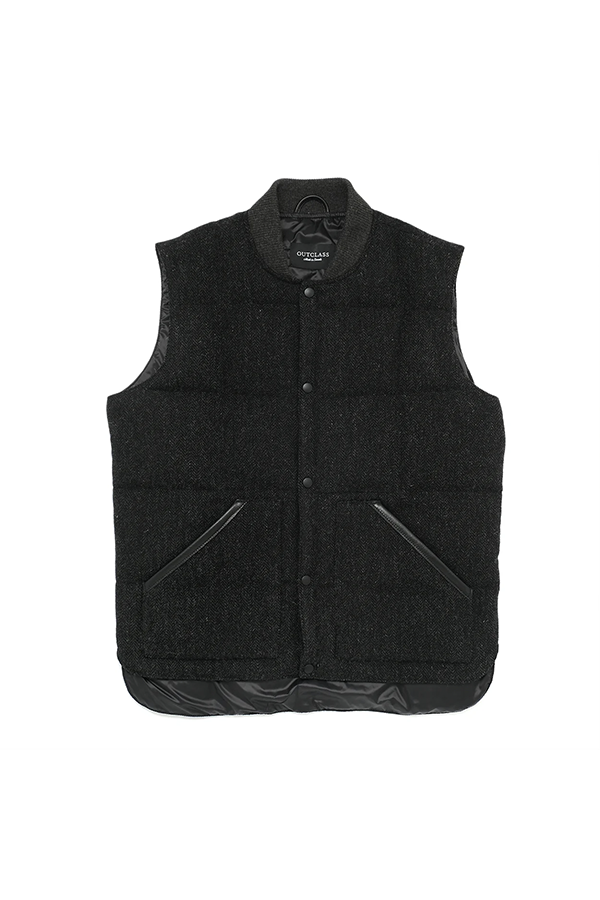 Herringbone puffer vest sales