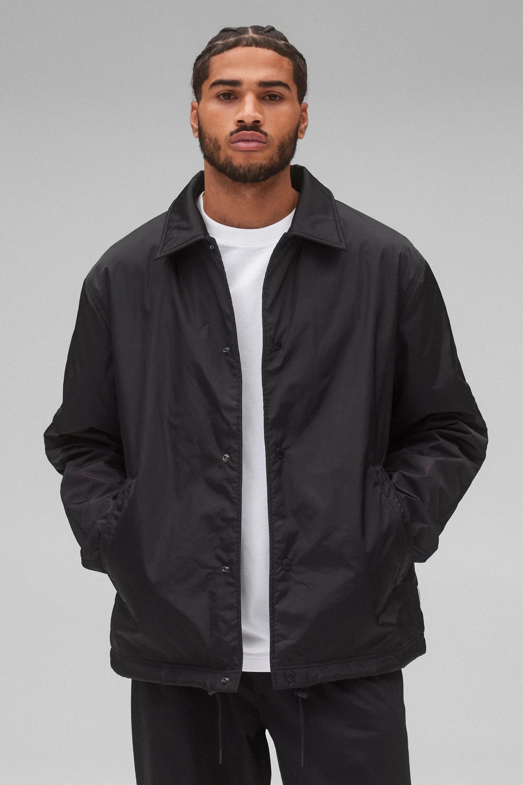 Econyl Satin Nylon Coach’s Jacket Jackets Reigning Champ