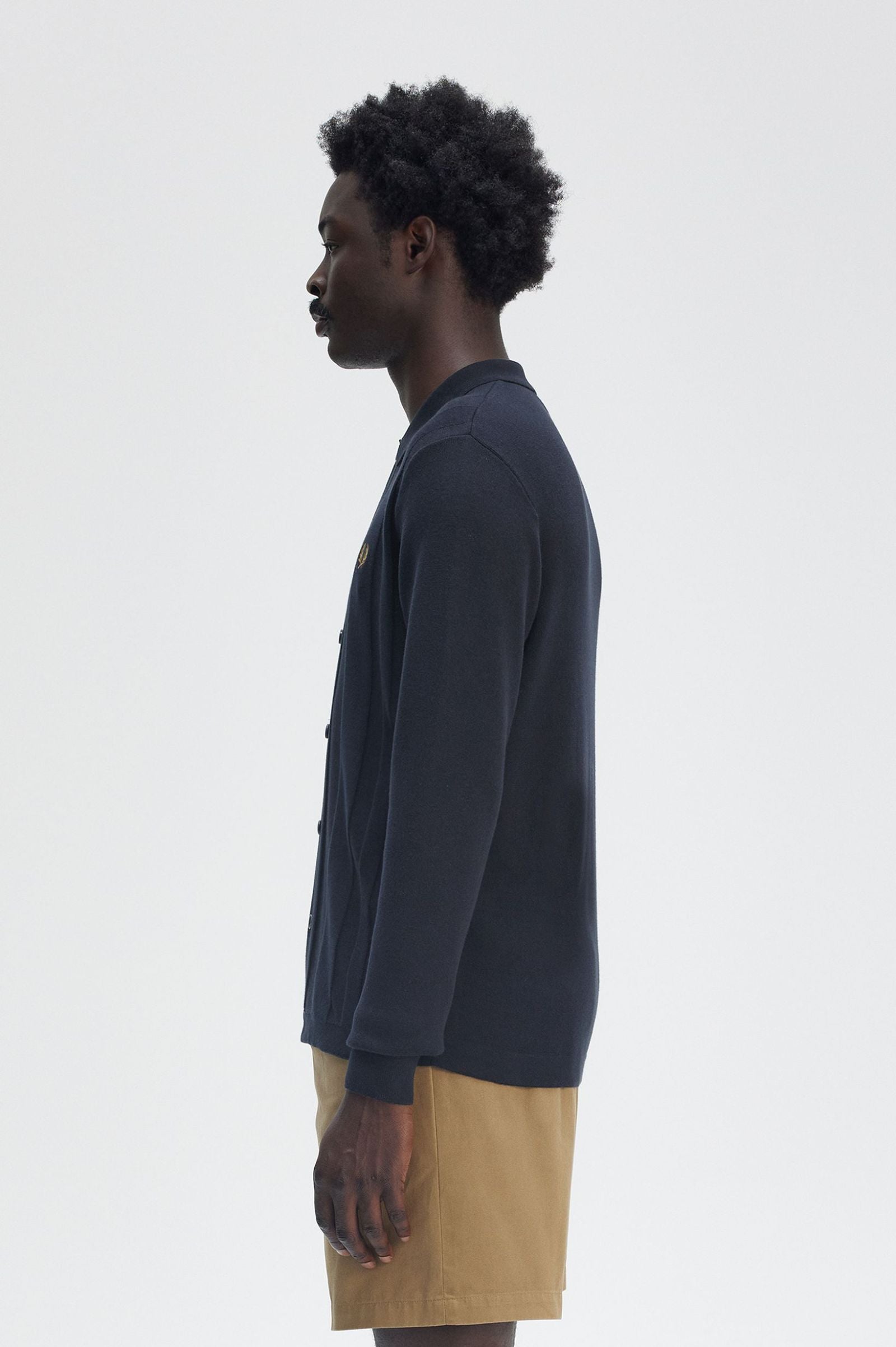 Button Through Knitted Shirt Shirts Fred Perry