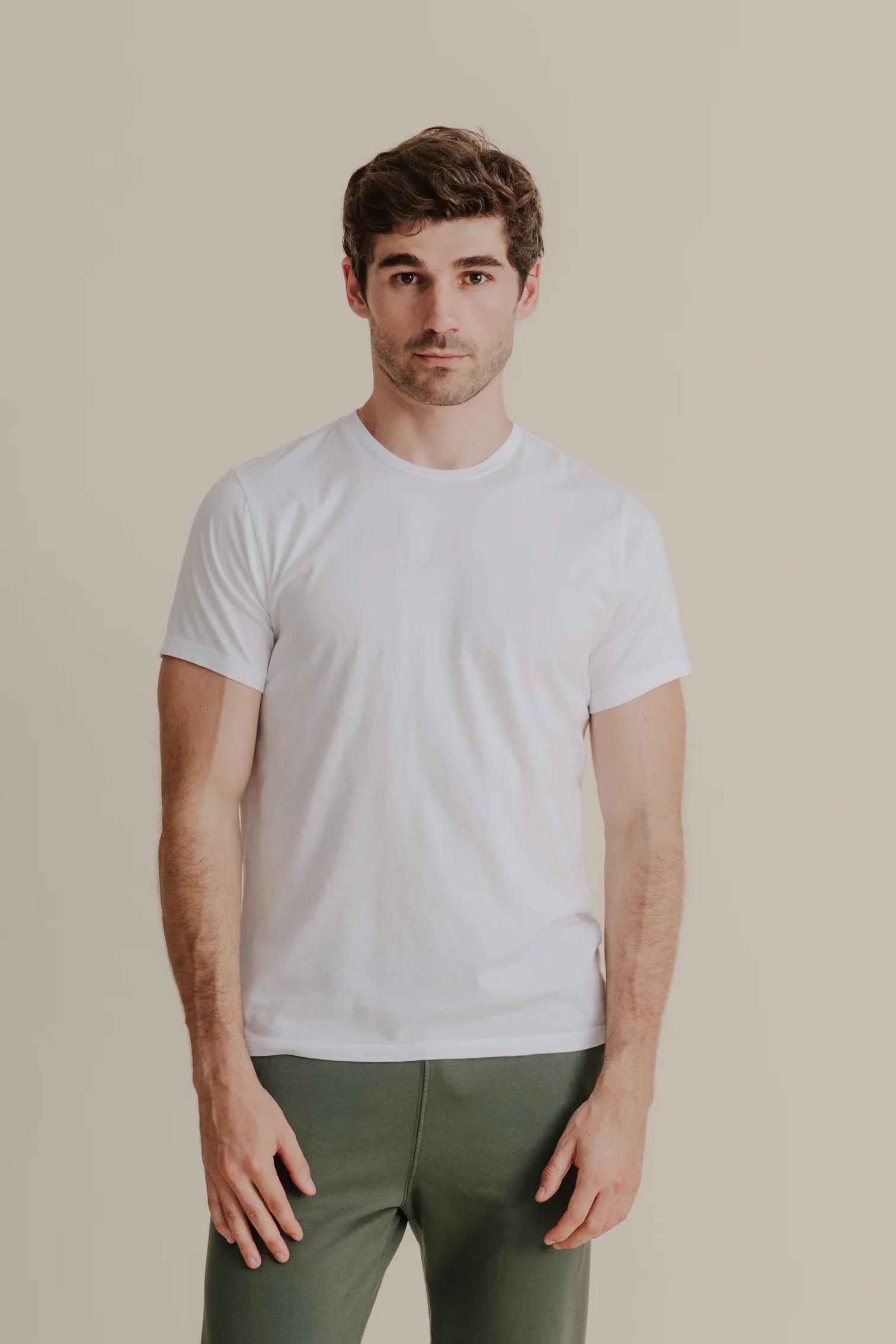 Short Sleeve Supima Crew Tee T-Shirts Save Khaki United