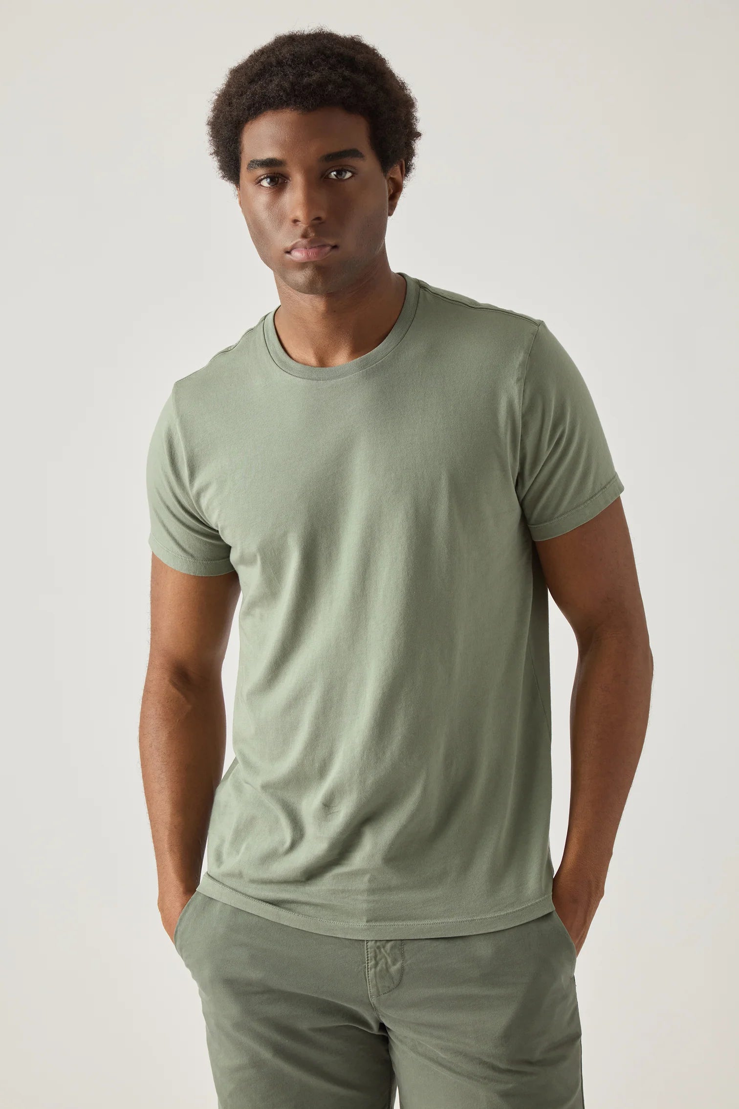 Short Sleeve Supima Crew Tee T-Shirts Save Khaki United