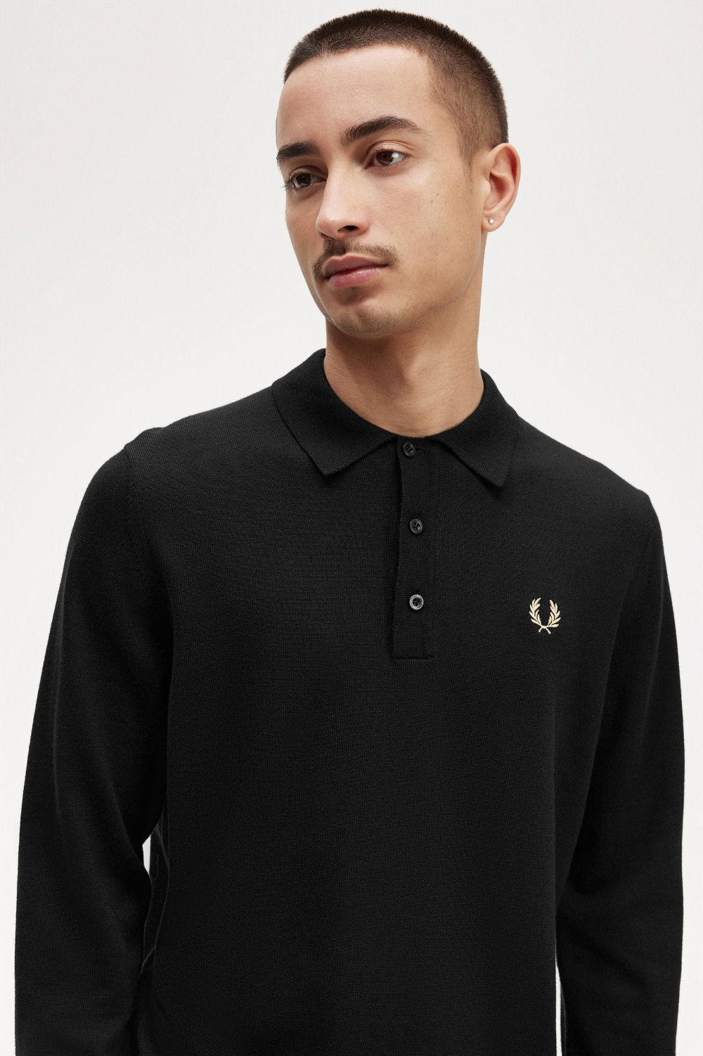 Long Sleeve Knitted Shirt Polos Fred Perry