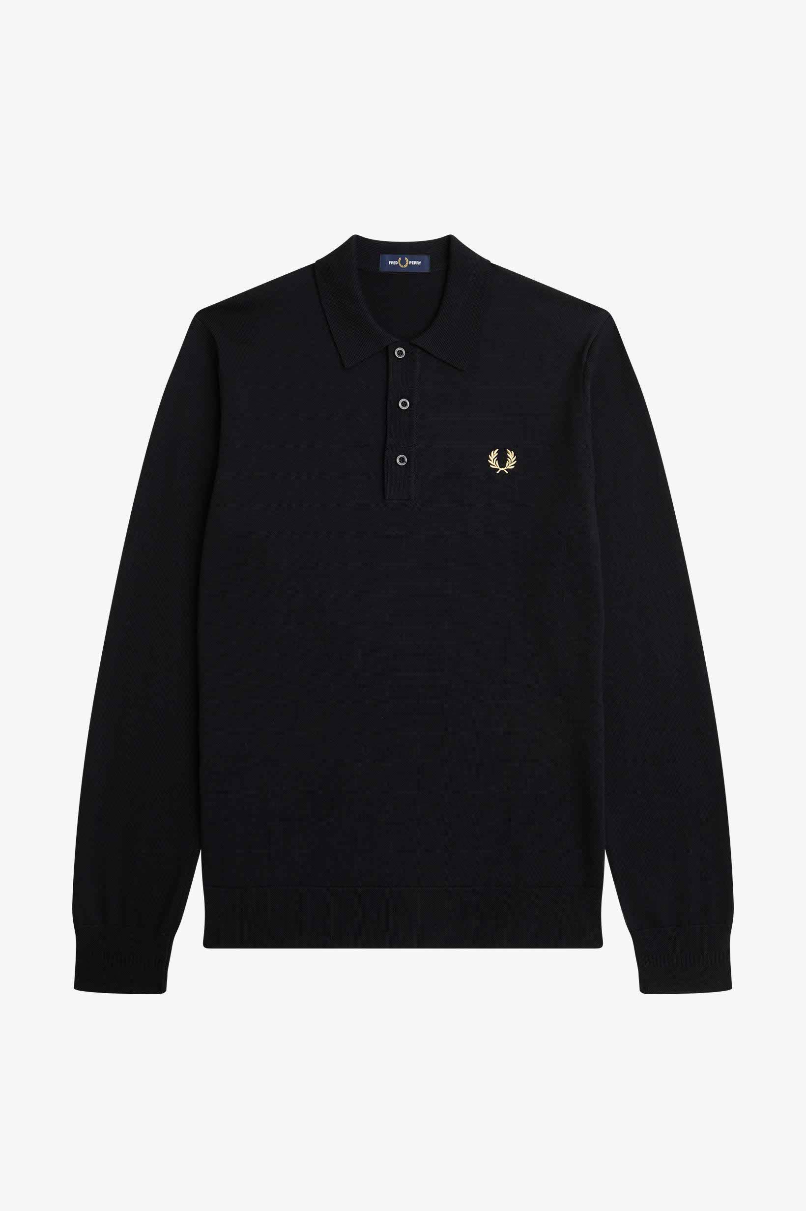 Long Sleeve Knitted Shirt Polos Fred Perry