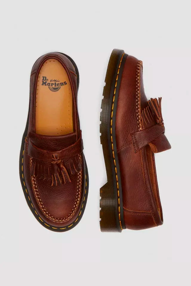 Adrian Yellow Stich Ambassador Leather Loafers Shoes Dr. Martens