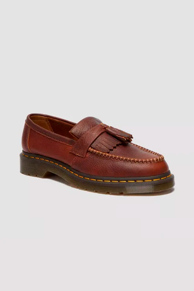 Adrian Yellow Stich Ambassador Leather Loafers Shoes Dr. Martens