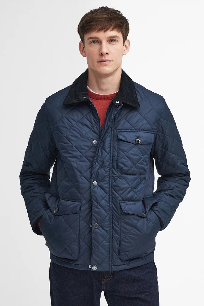 Barbour sailboat quilted jacket navy sales