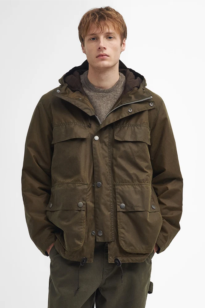 Barbour international peak wax jacket shop
