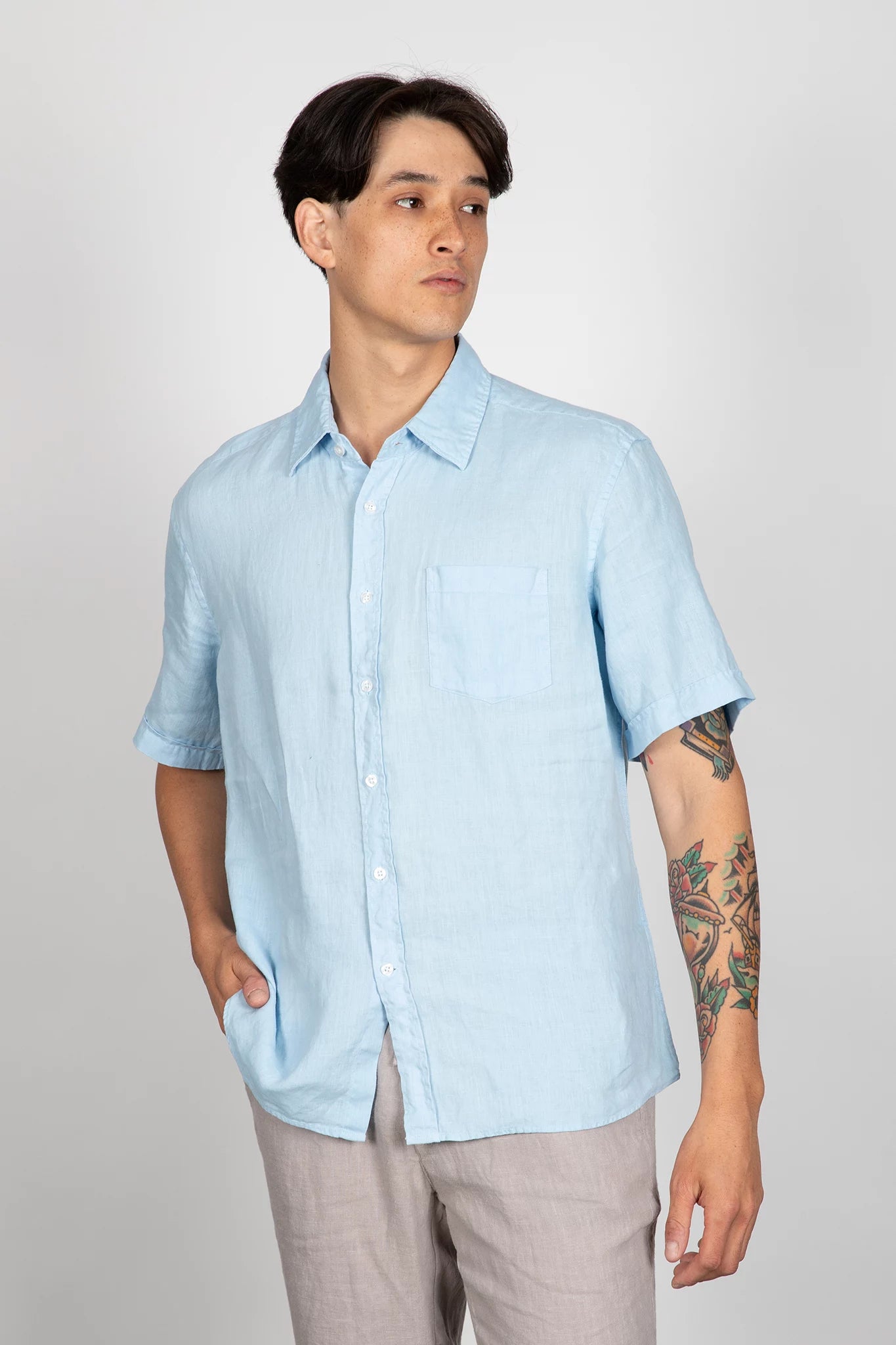 Miami Short Sleeve Linen Shirt Shirts Benson Apparel   