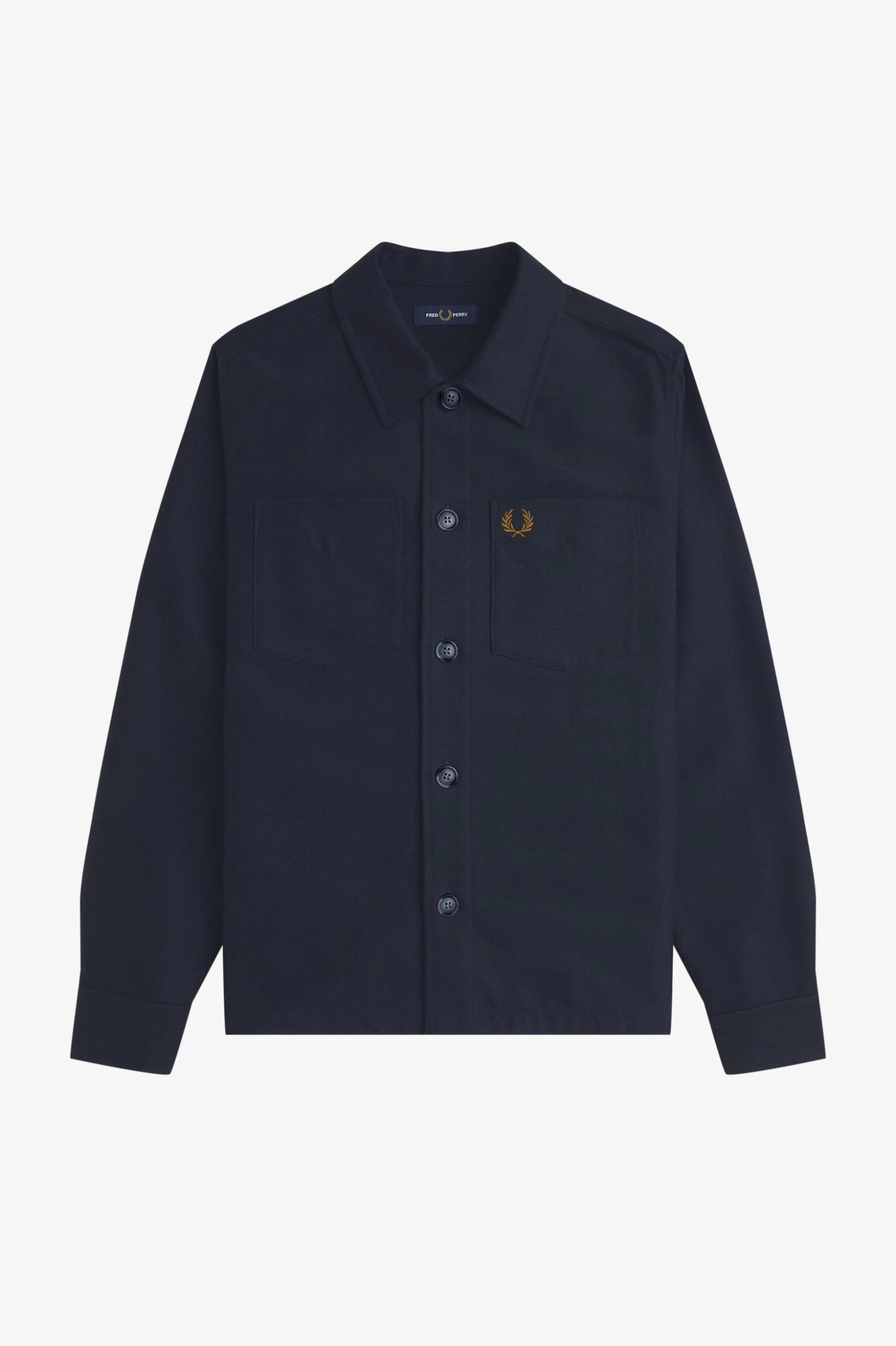 Brushed Twill Overshirt Shirts Fred Perry