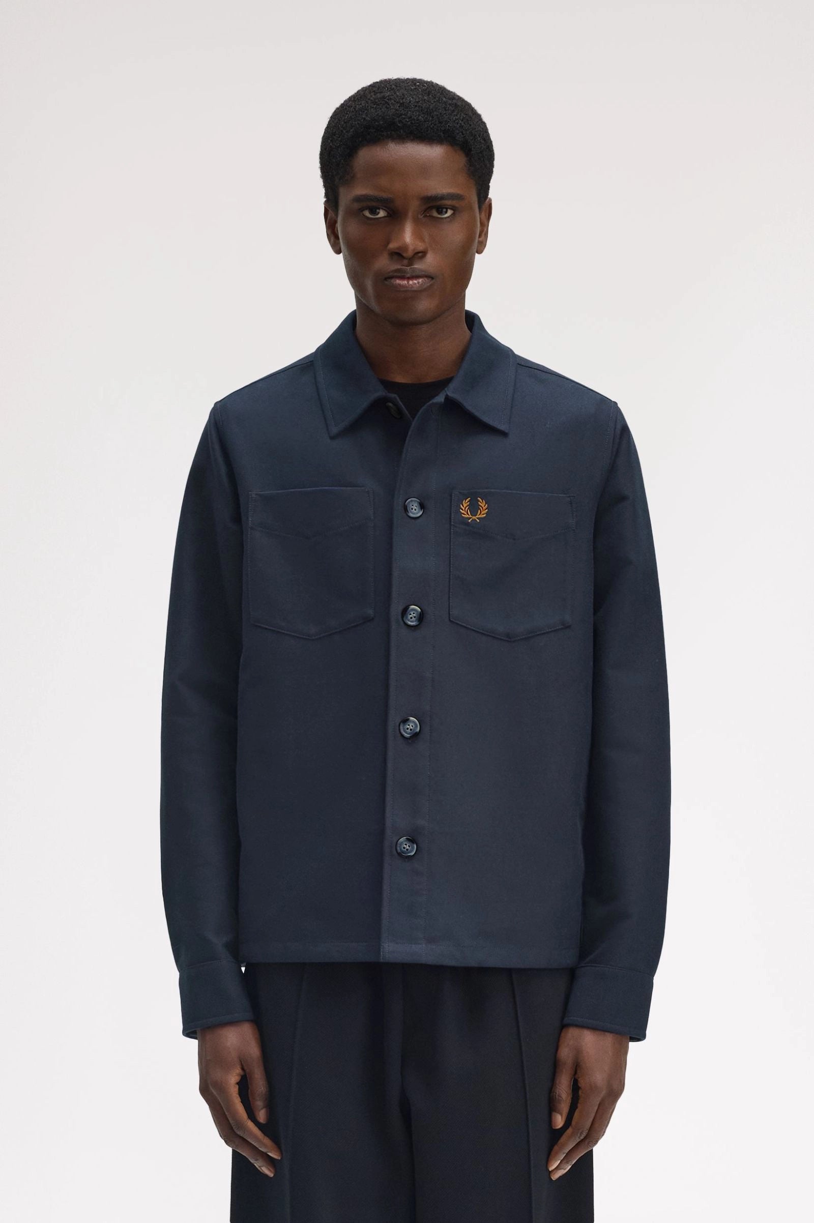 Brushed Twill Overshirt Shirts Fred Perry