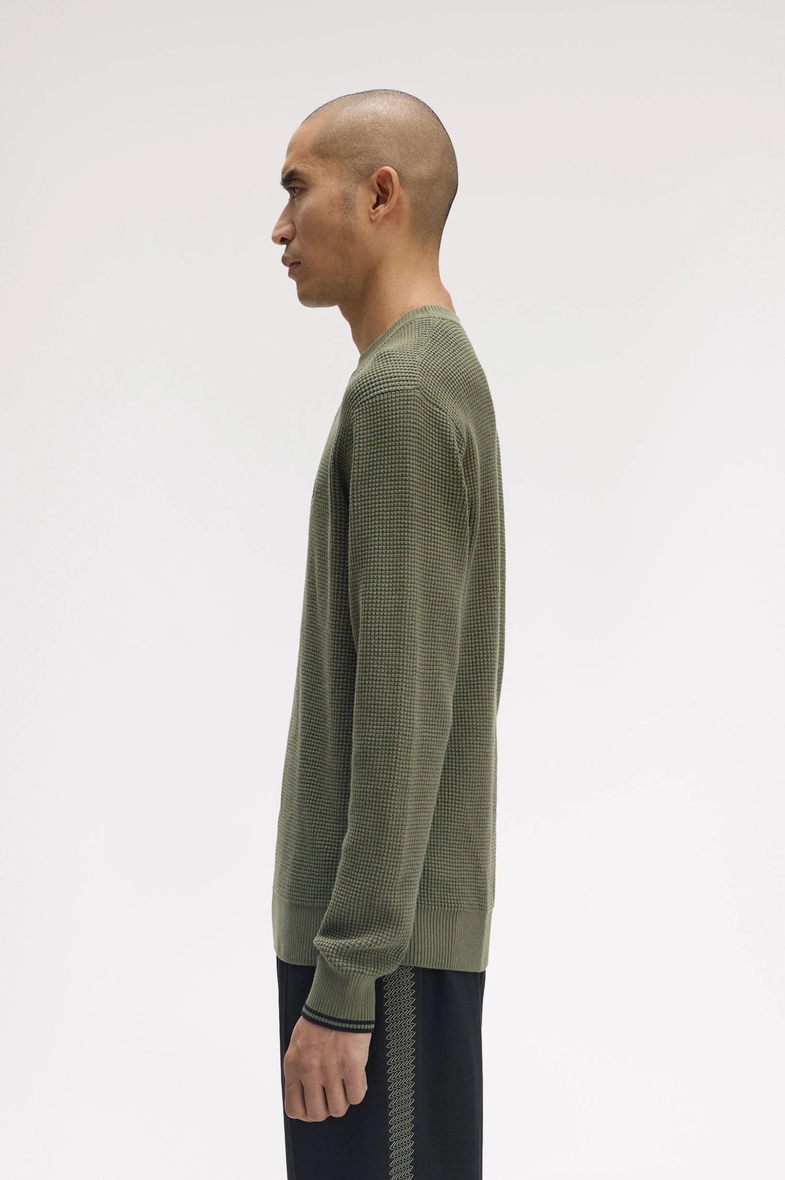 Waffle Stitch Jumper Shirts Fred Perry