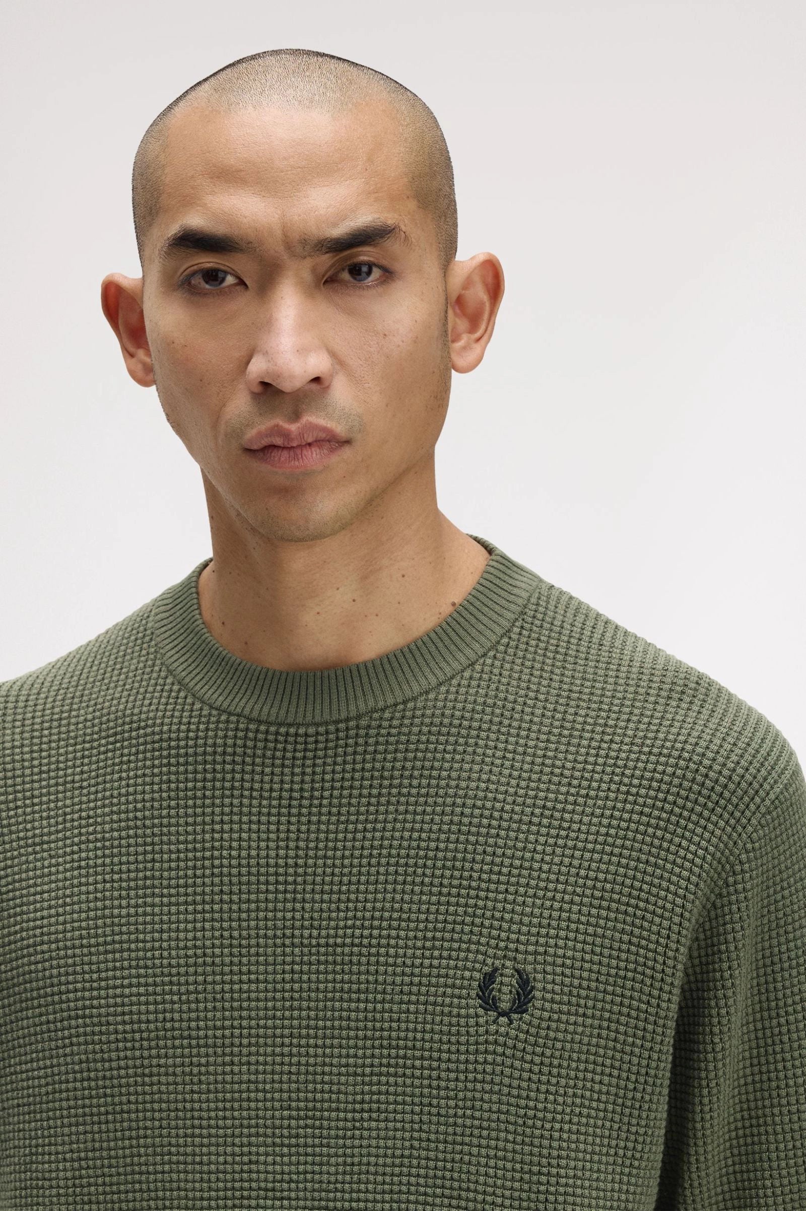 Waffle Stitch Jumper Shirts Fred Perry