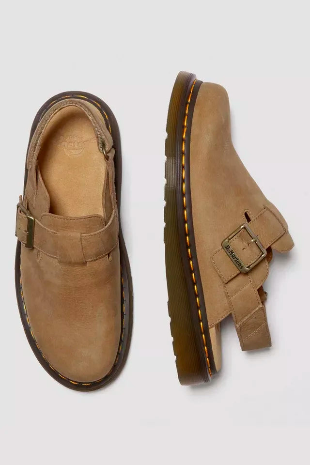 Jorge II Patchwork Nubuck Leather Slingback Mules Shoes Dr. Martens