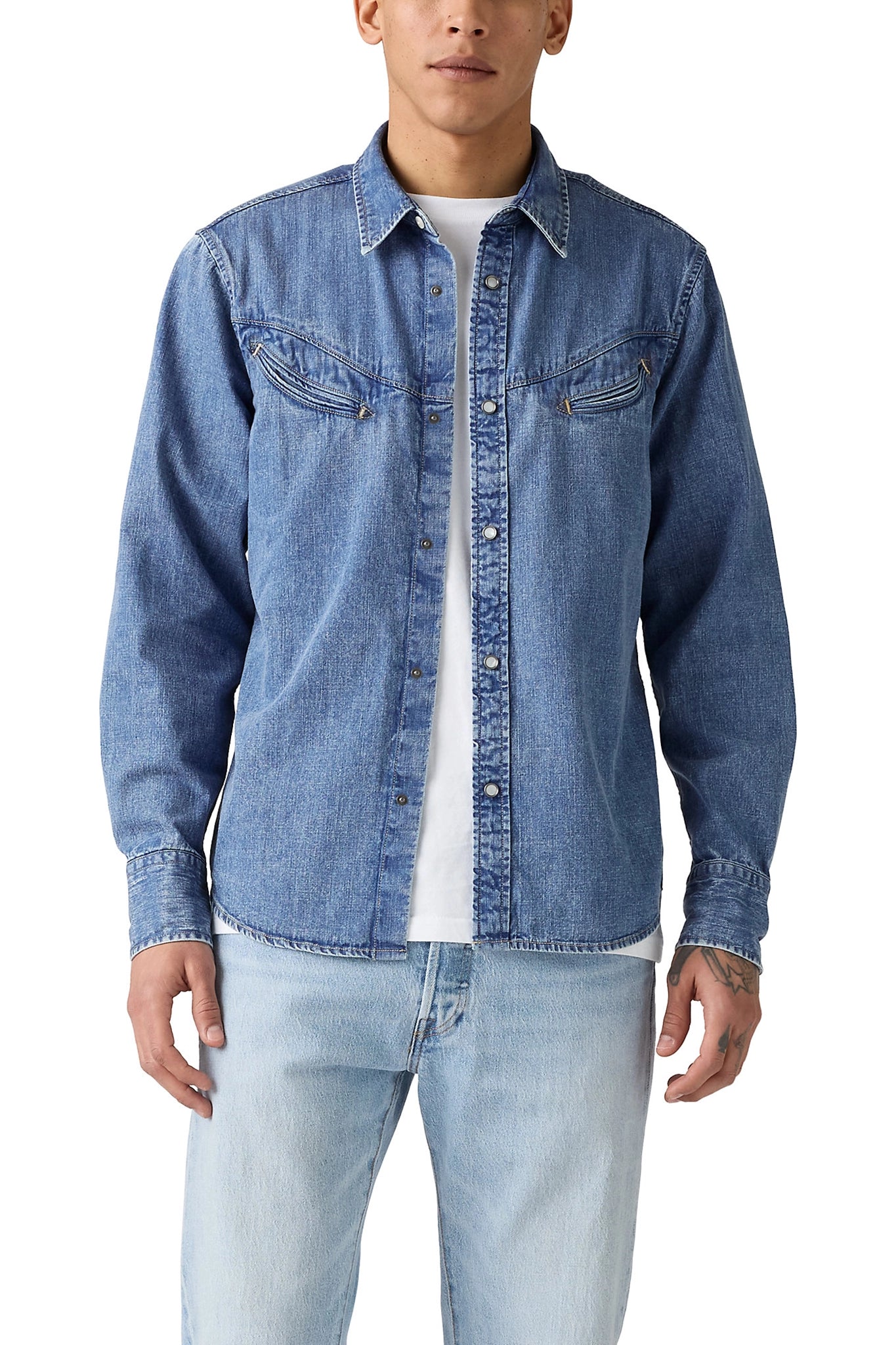 levis dress shirts Long Sleeve Smiley Western Shirt