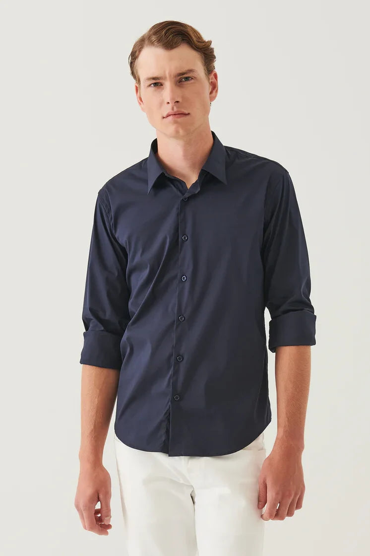 Cotton Stretch Darted Shirt Shirts Patrick Assaraf