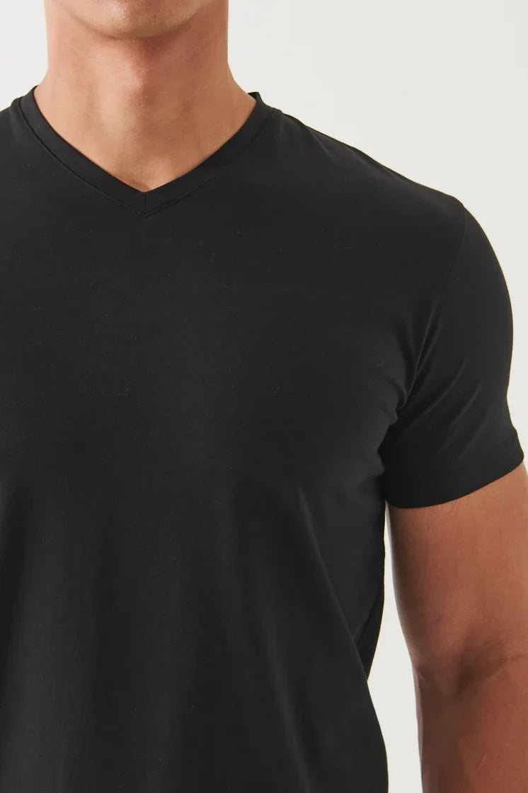 Pima Cotton Stretch V-Neck T-Shirt T-Shirts Patrick Assaraf