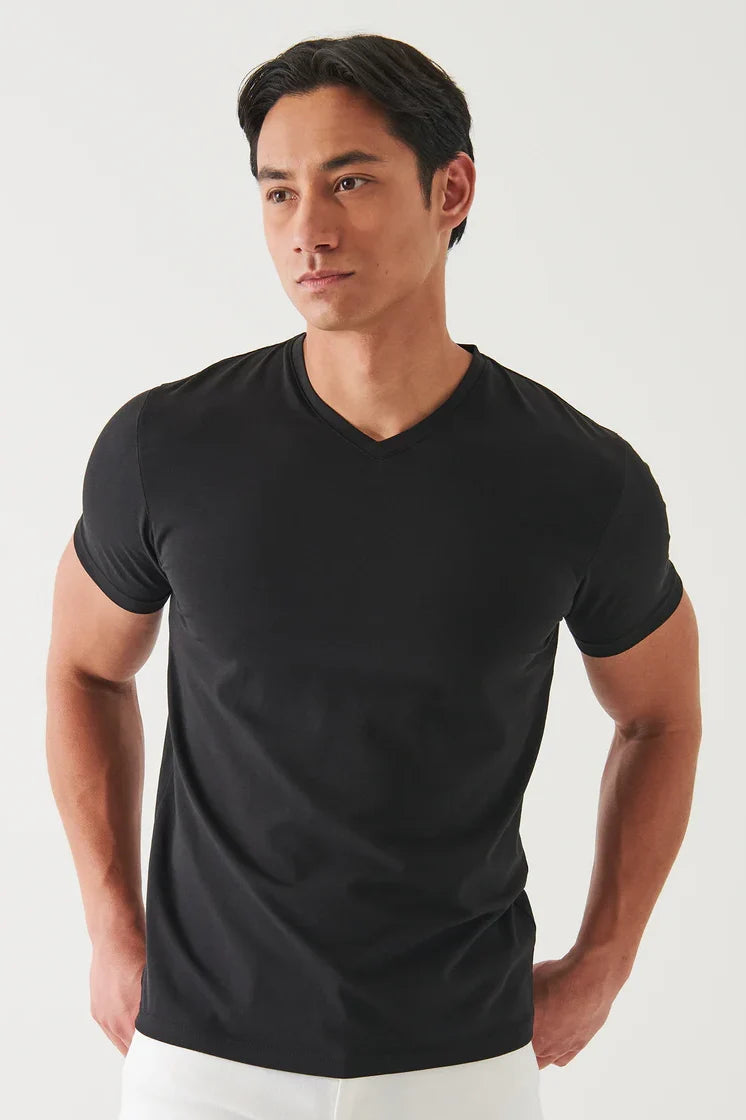 Pima Cotton Stretch V-Neck T-Shirt T-Shirts Patrick Assaraf