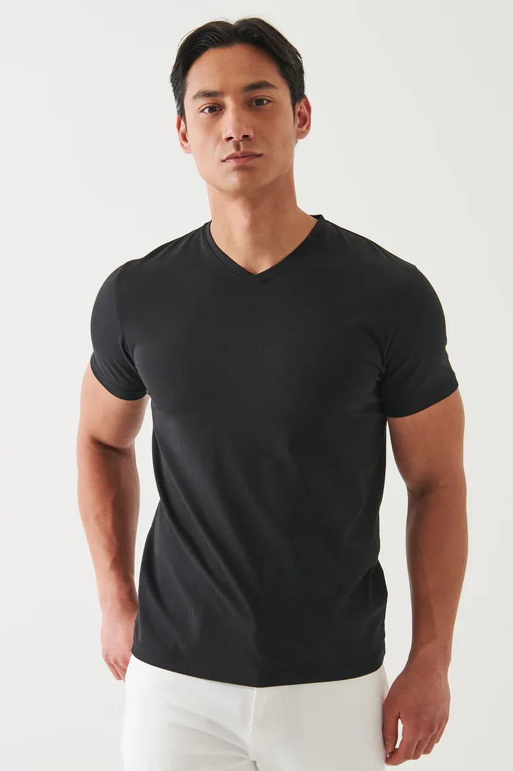 Pima Cotton Stretch V-Neck T-Shirt T-Shirts Patrick Assaraf