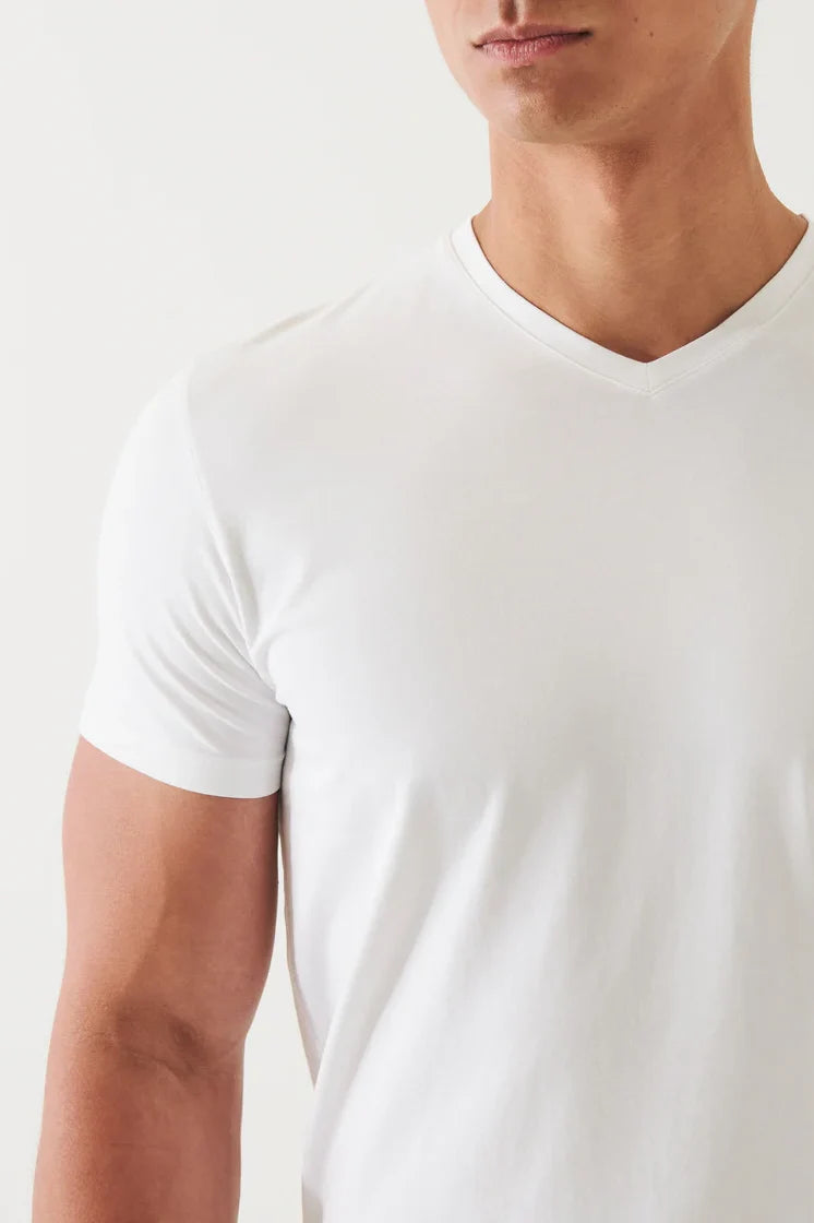 Pima Cotton Stretch V-Neck T-Shirt T-Shirts Patrick Assaraf