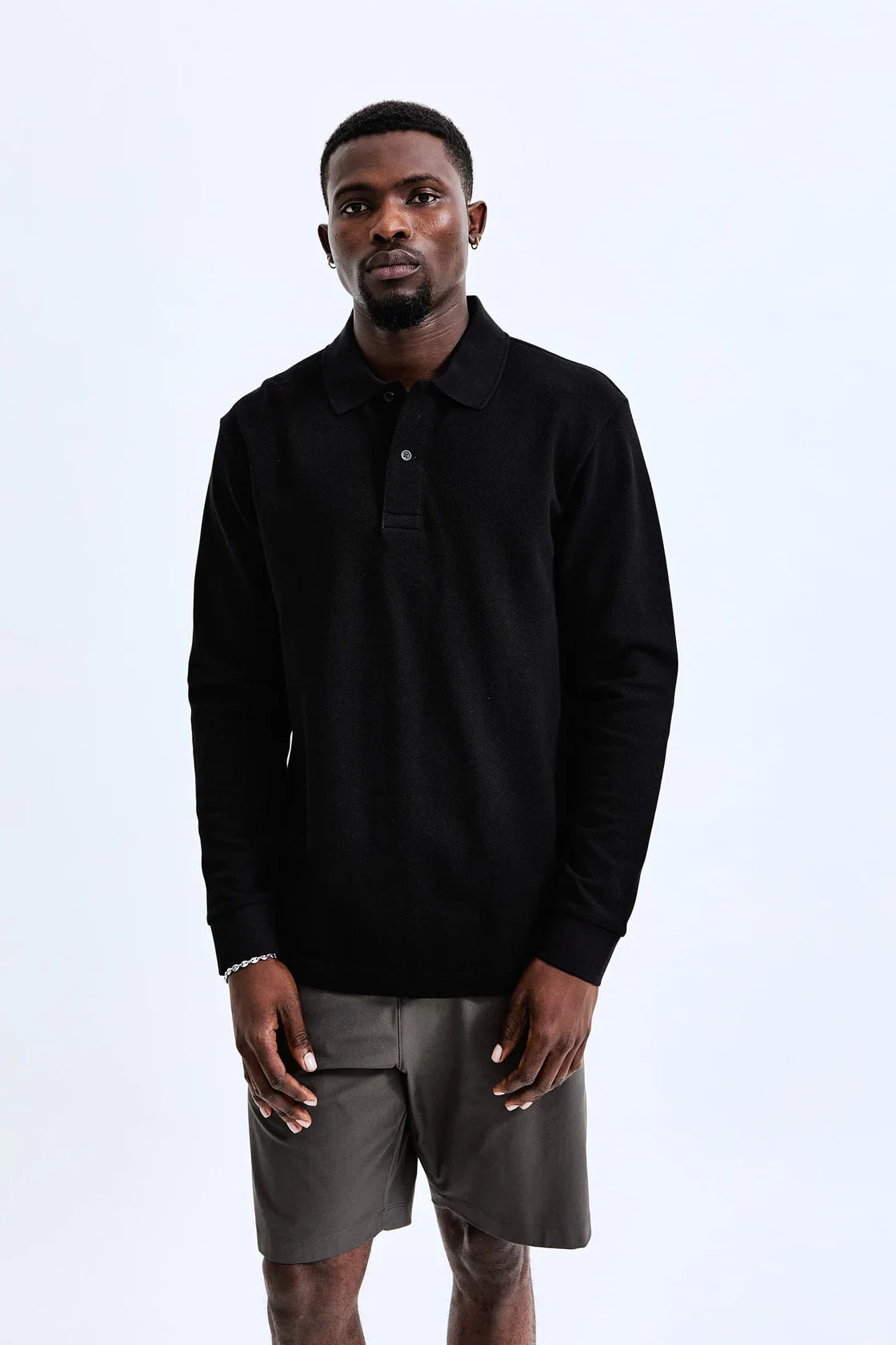 Athletic Pique Academy Standard Long Sleeve Polo Polos Reigning Champ