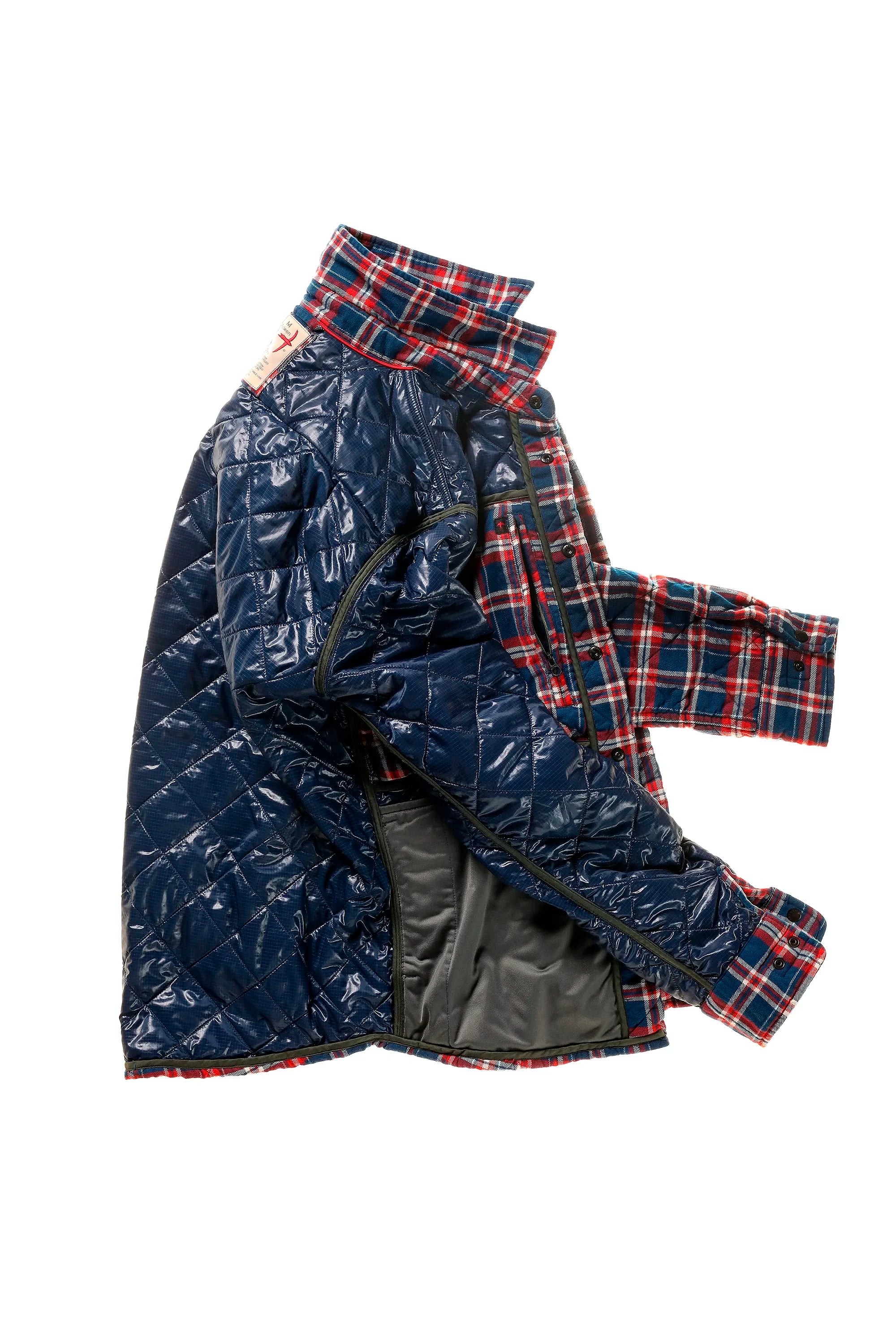 Flannel padded jacket sales