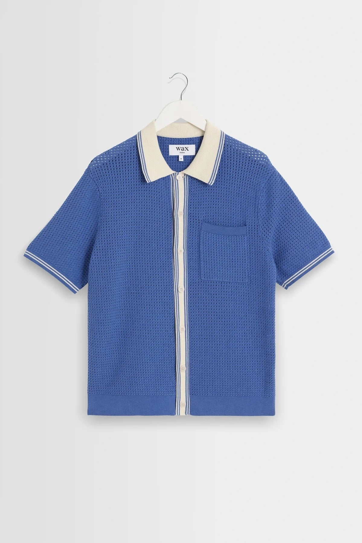 Belle Tipped Pointelle Polo Shirt Shirts Wax London