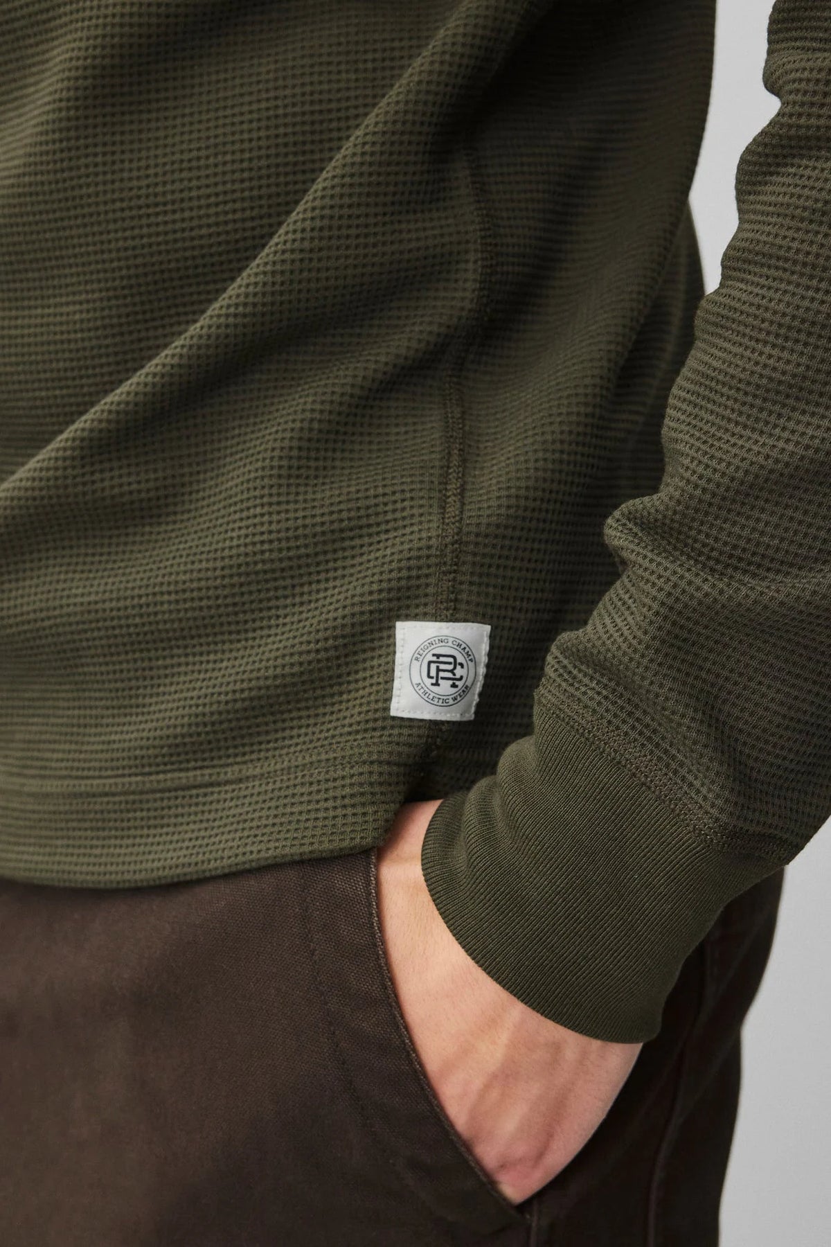 Lightweight Waffle Standard Long Sleeve T-Shirts Reigning Champ