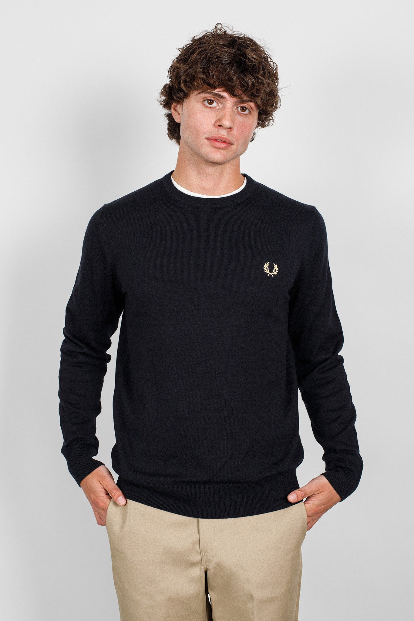 Fred-Perry-Classic-Crew-Neck-Jumper-Black