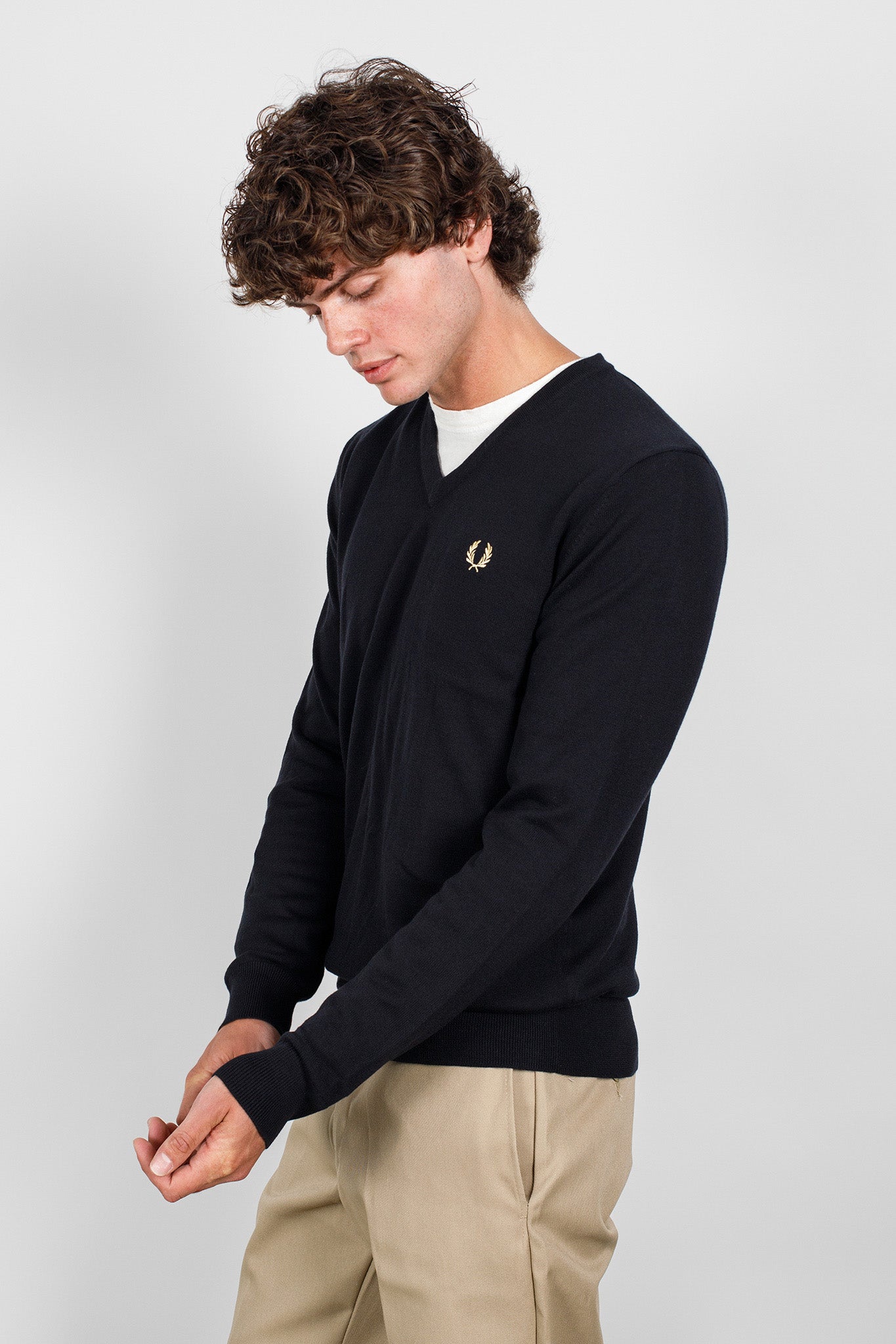 Classic V-Neck Jumper Sweaters &amp; Knits Fred Perry   