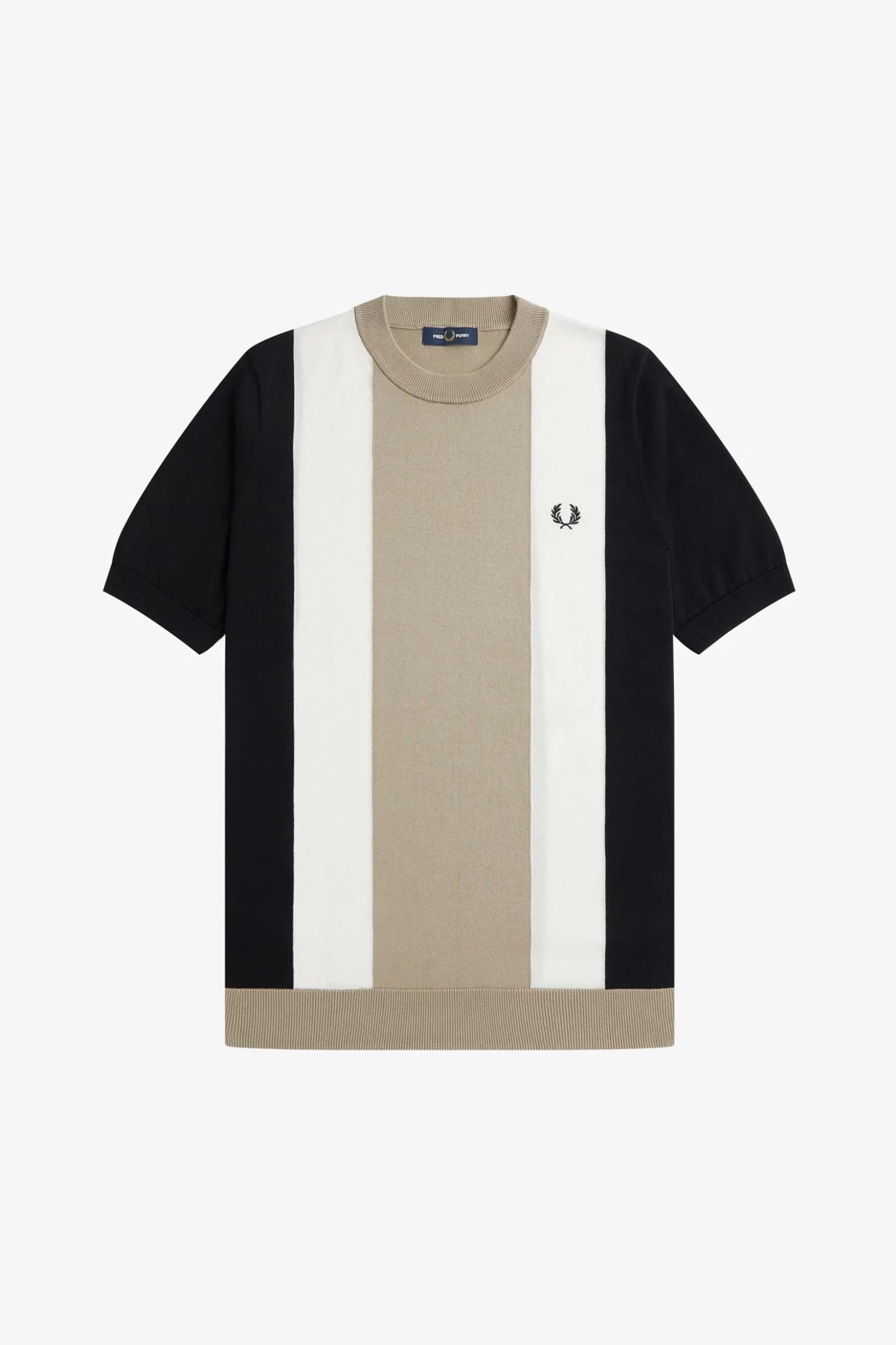 Striped Fine Knit T-Shirt Sweaters &amp; Knits Fred Perry   