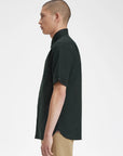 Linen Blend Short Sleeve Shirt Shirts Fred Perry   