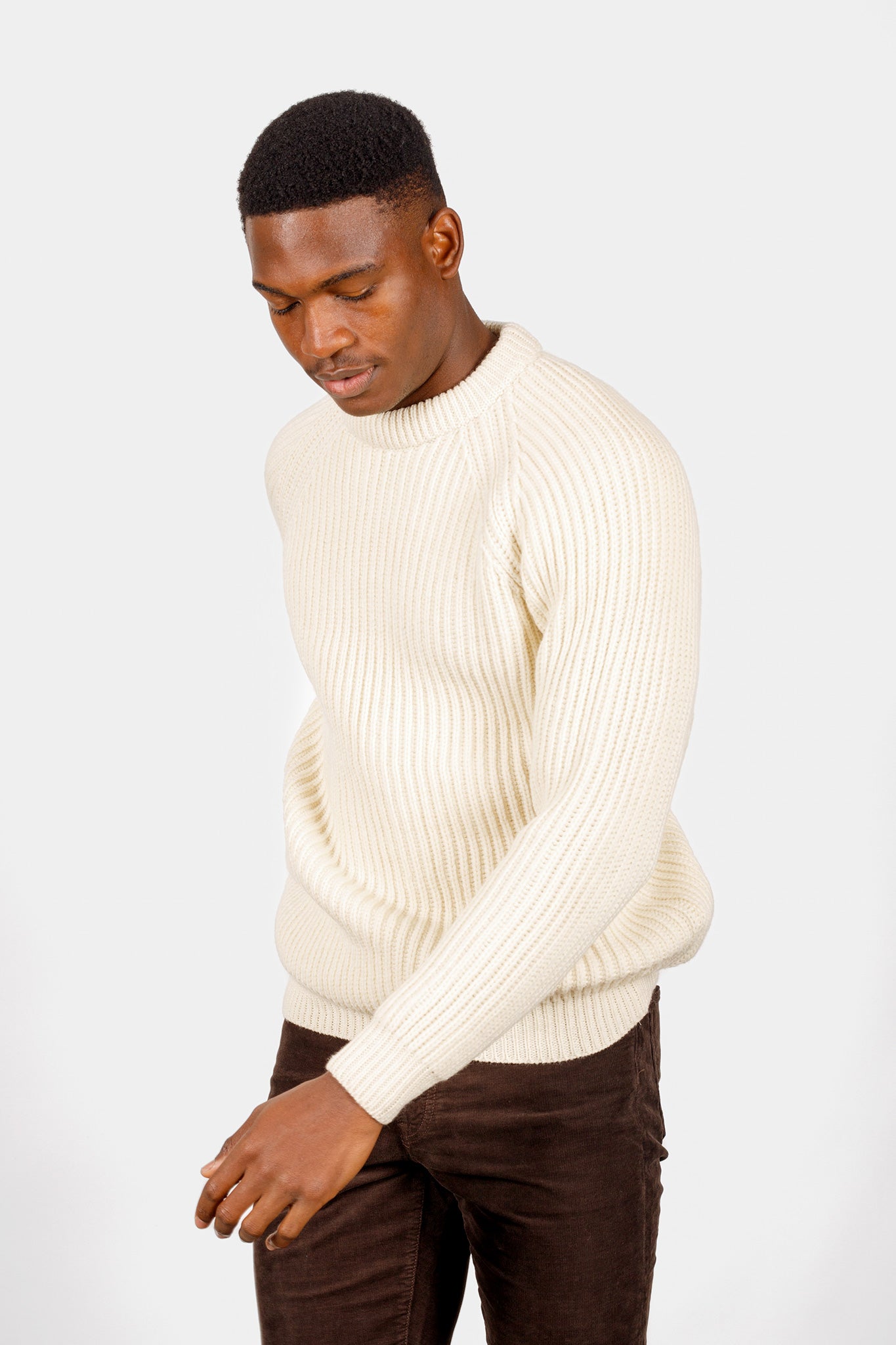 Gloverall-Fisherman-Jumper-Ecru