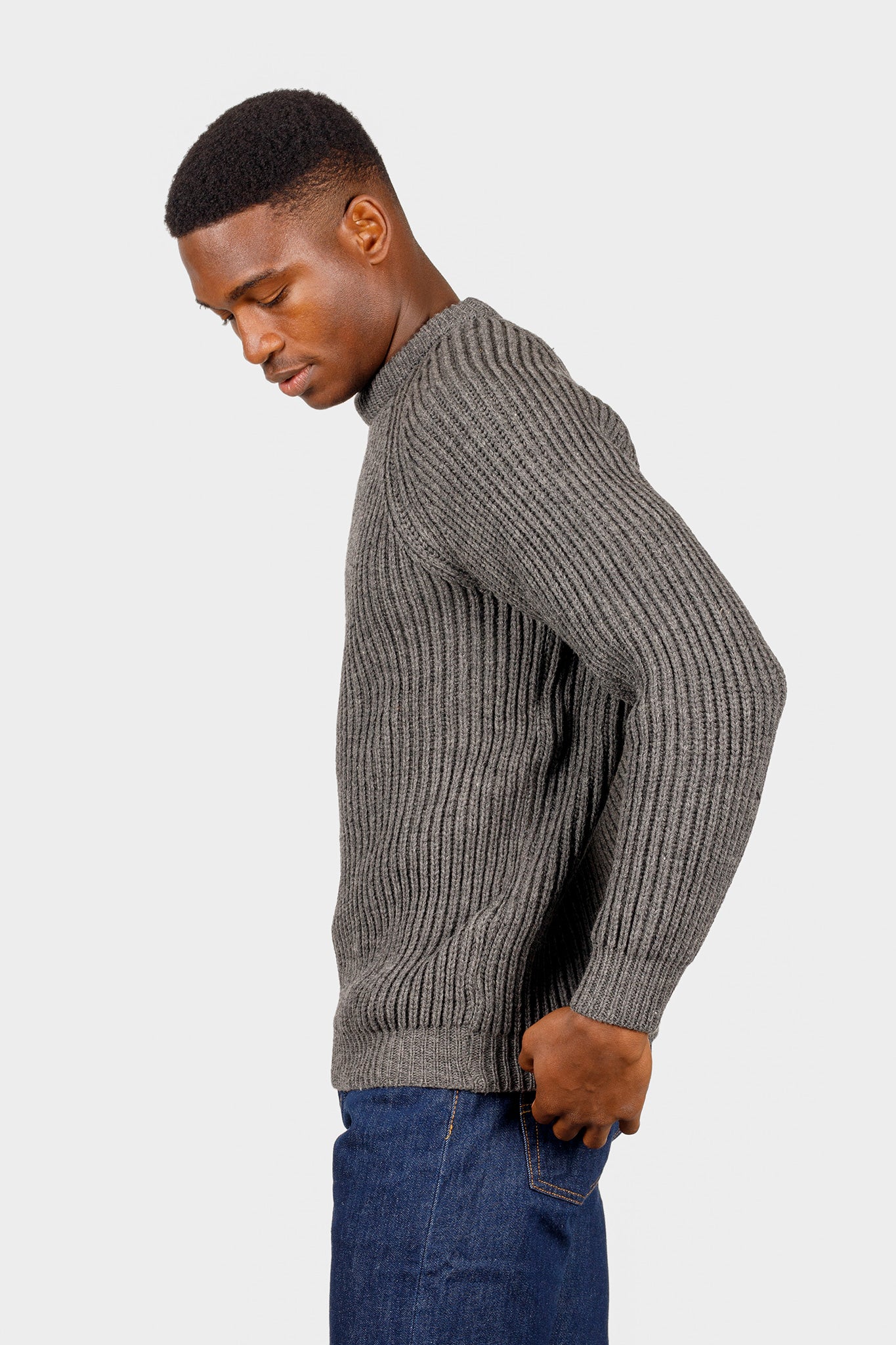 Gloverall-Fisherman-Jumper-Grey
