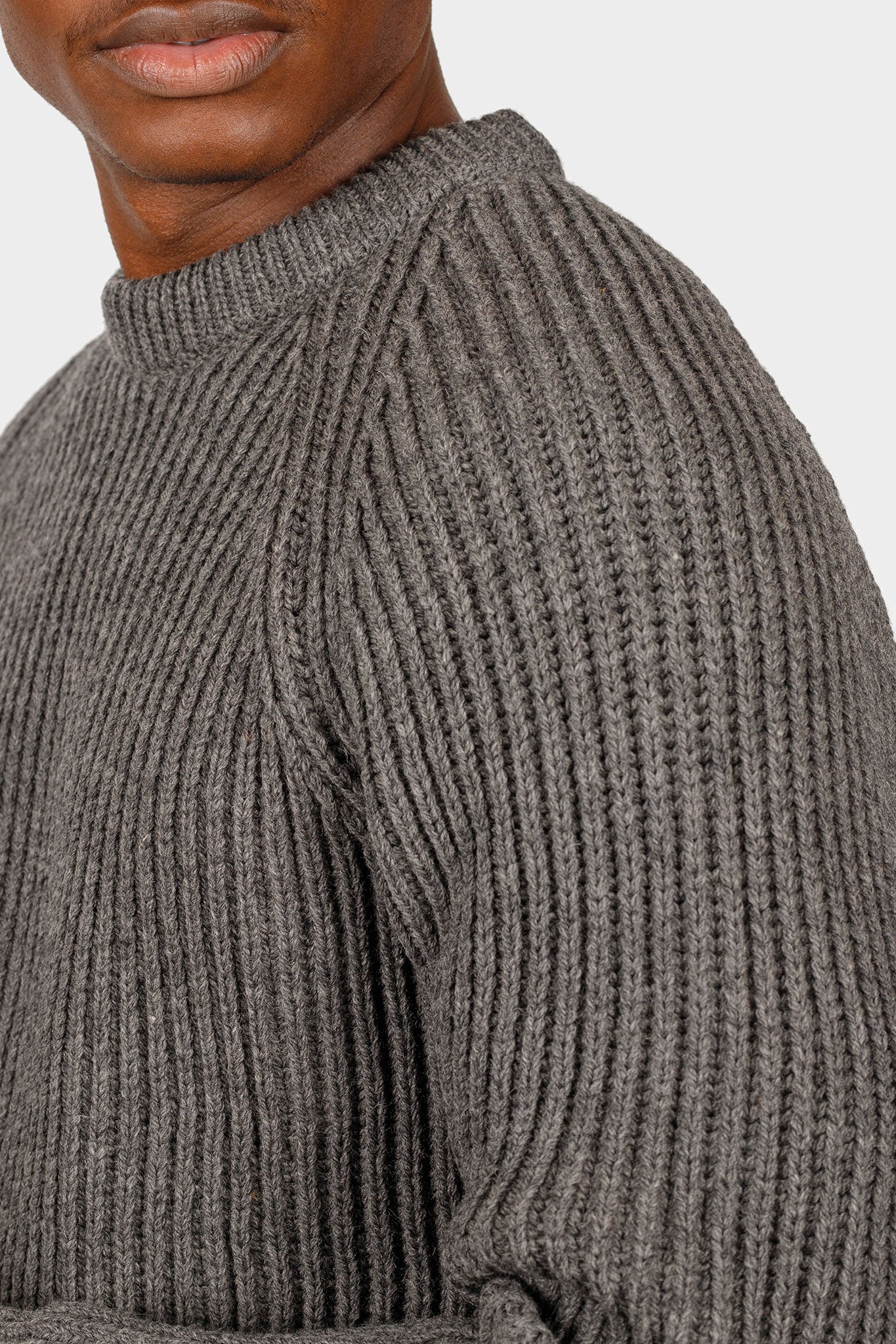 Gloverall-Fisherman-Jumper-Grey