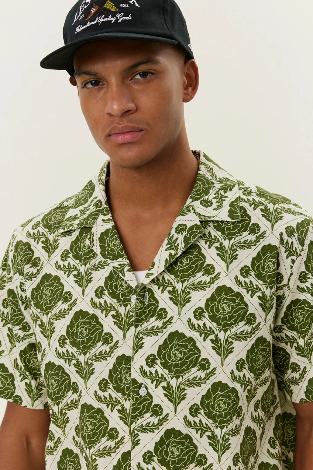 Lesley Flower Tile AOP SS Shirt Shirts Les Deux