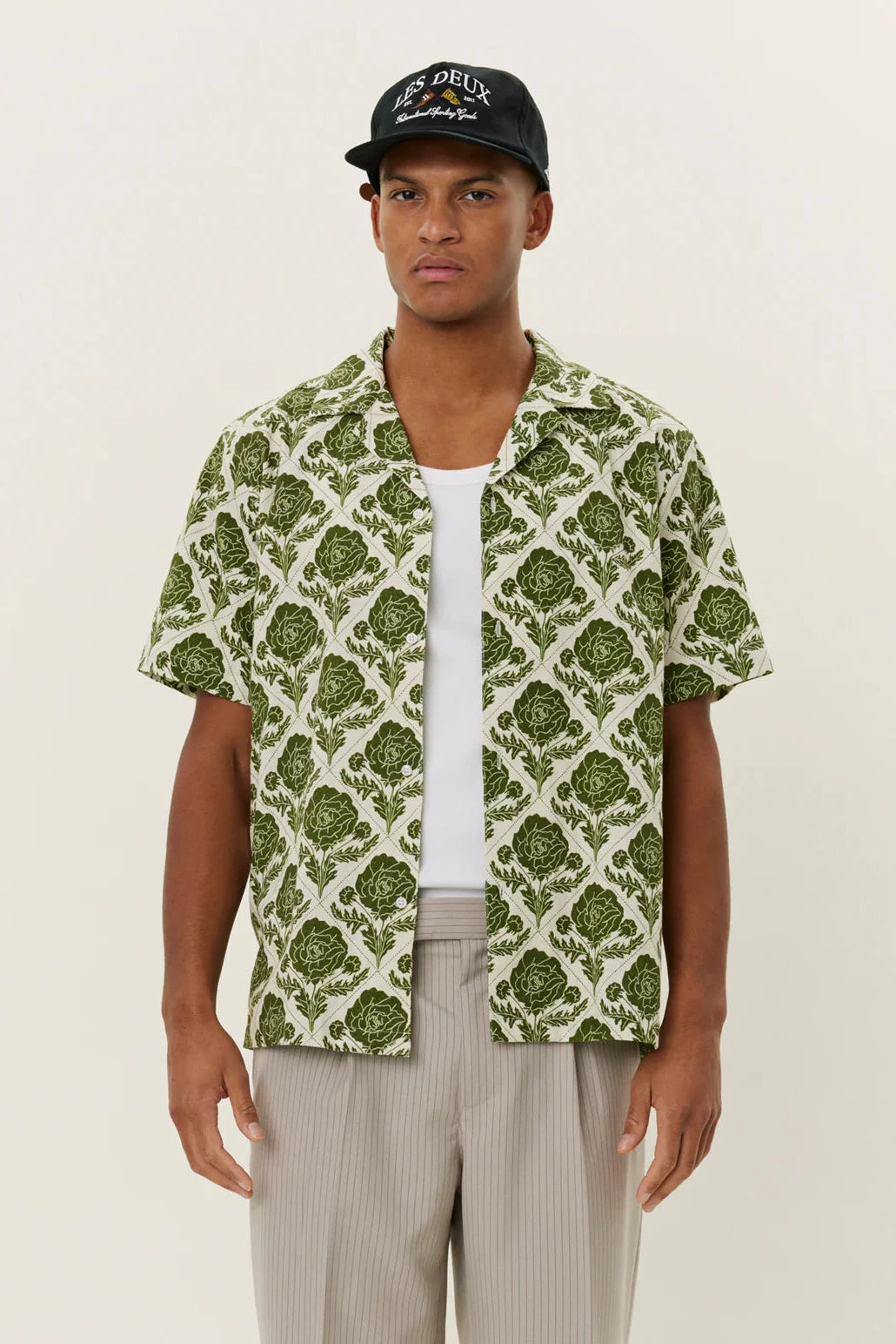 Lesley Flower Tile AOP SS Shirt Shirts Les Deux