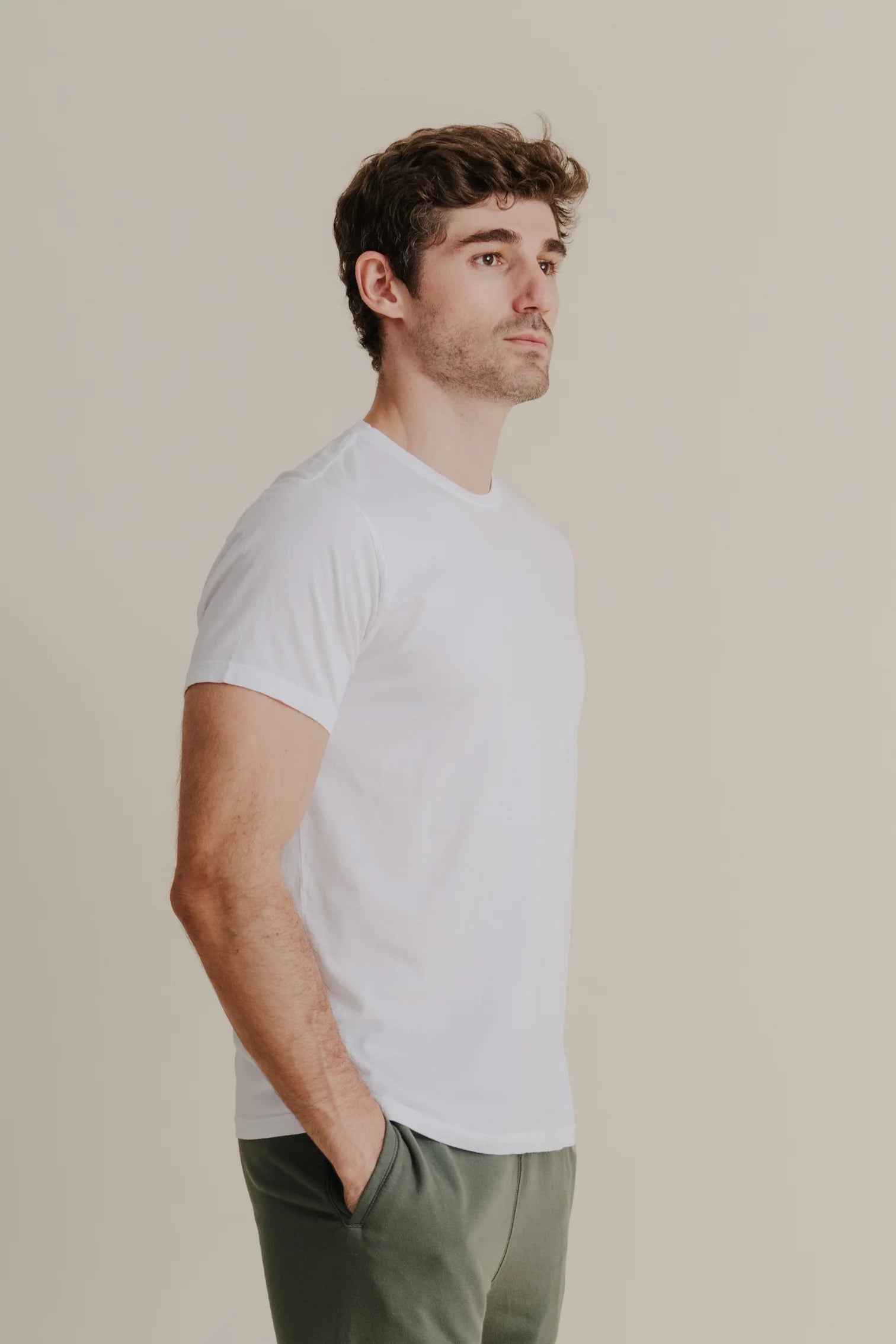 Short Sleeve Supima Crew Tee T-Shirts Save Khaki United