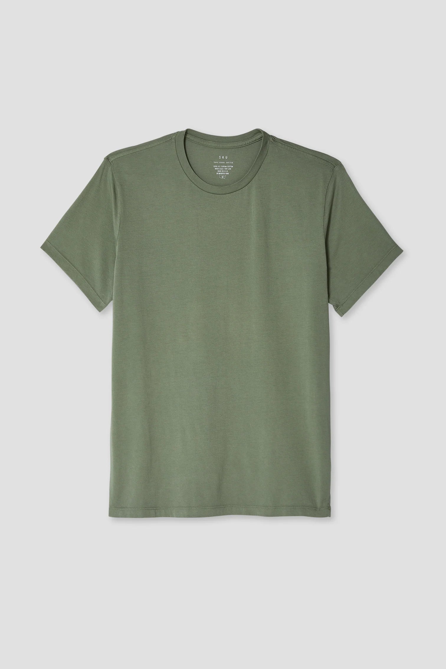 Short Sleeve Supima Crew Tee T-Shirts Save Khaki United