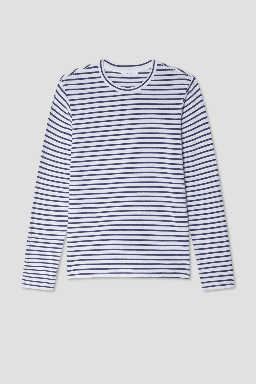 Long Sleeve Organic Hemp Stripe Crew Tee T-Shirts Save Khaki United