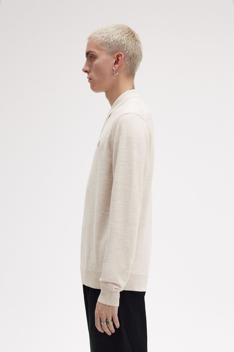 Long Sleeve Knitted Shirt Polos Fred Perry