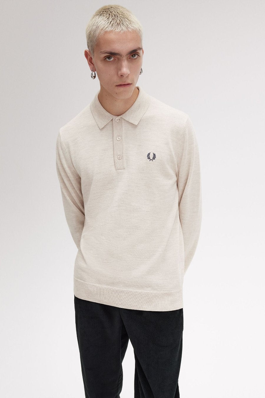 Long Sleeve Knitted Shirt Polos Fred Perry