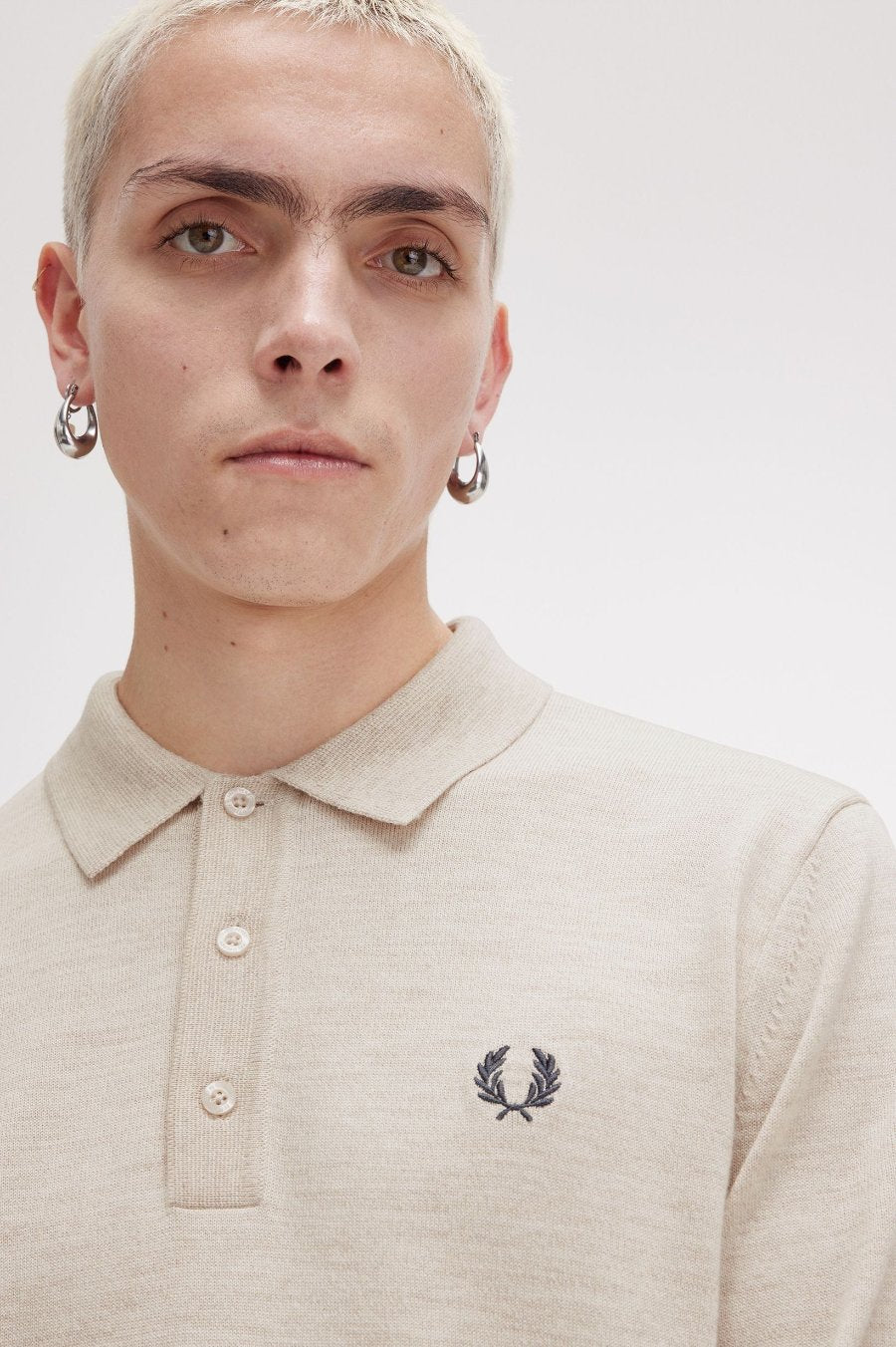 Long Sleeve Knitted Shirt Polos Fred Perry