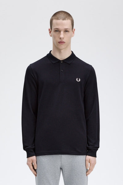 Long Sleeve Twin Tipped Fred Perry Shirt | Navy – Ray Rickburn