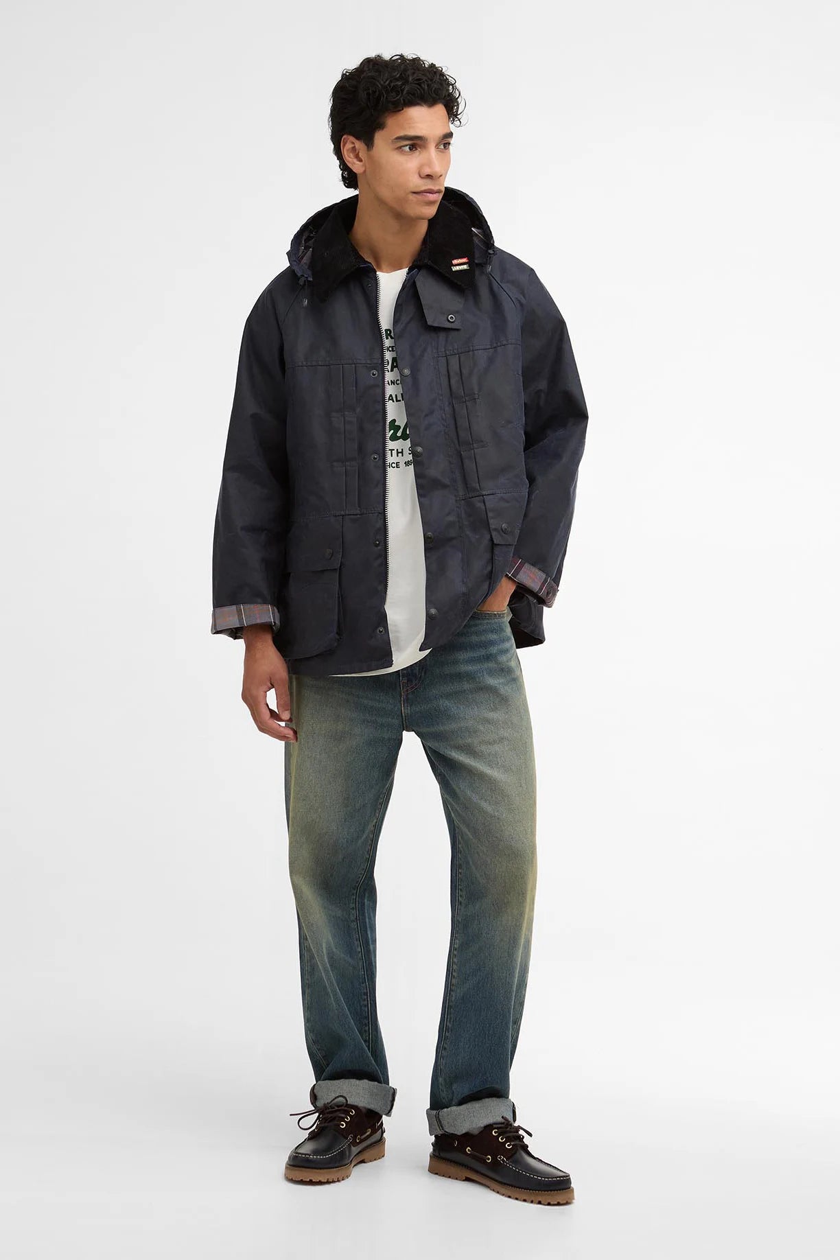 Barbour x Levi&#39;s Oversized Bedale Waxed Jacket Jackets Barbour
