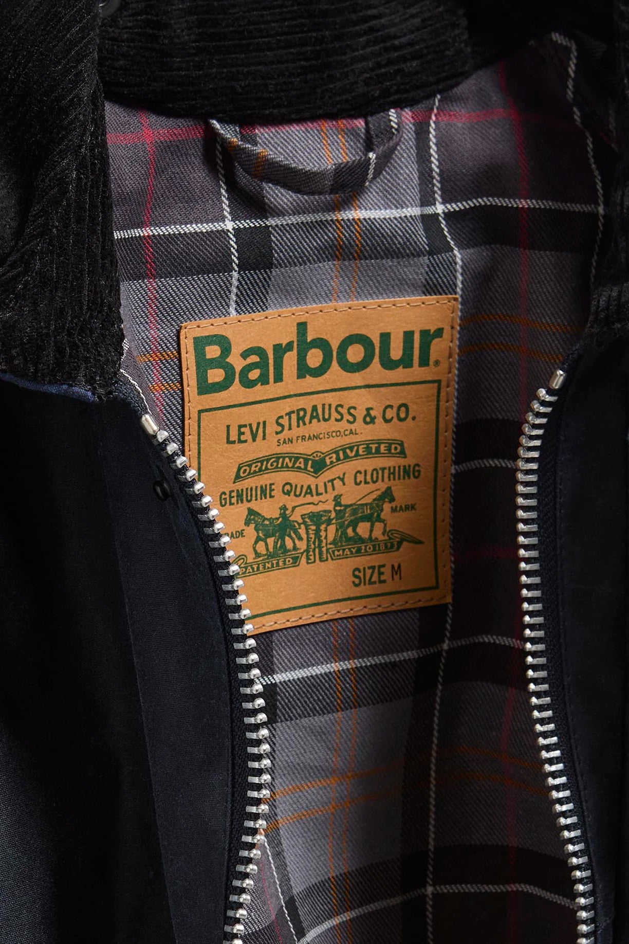 Barbour x Levi&#39;s Oversized Bedale Waxed Jacket Jackets Barbour