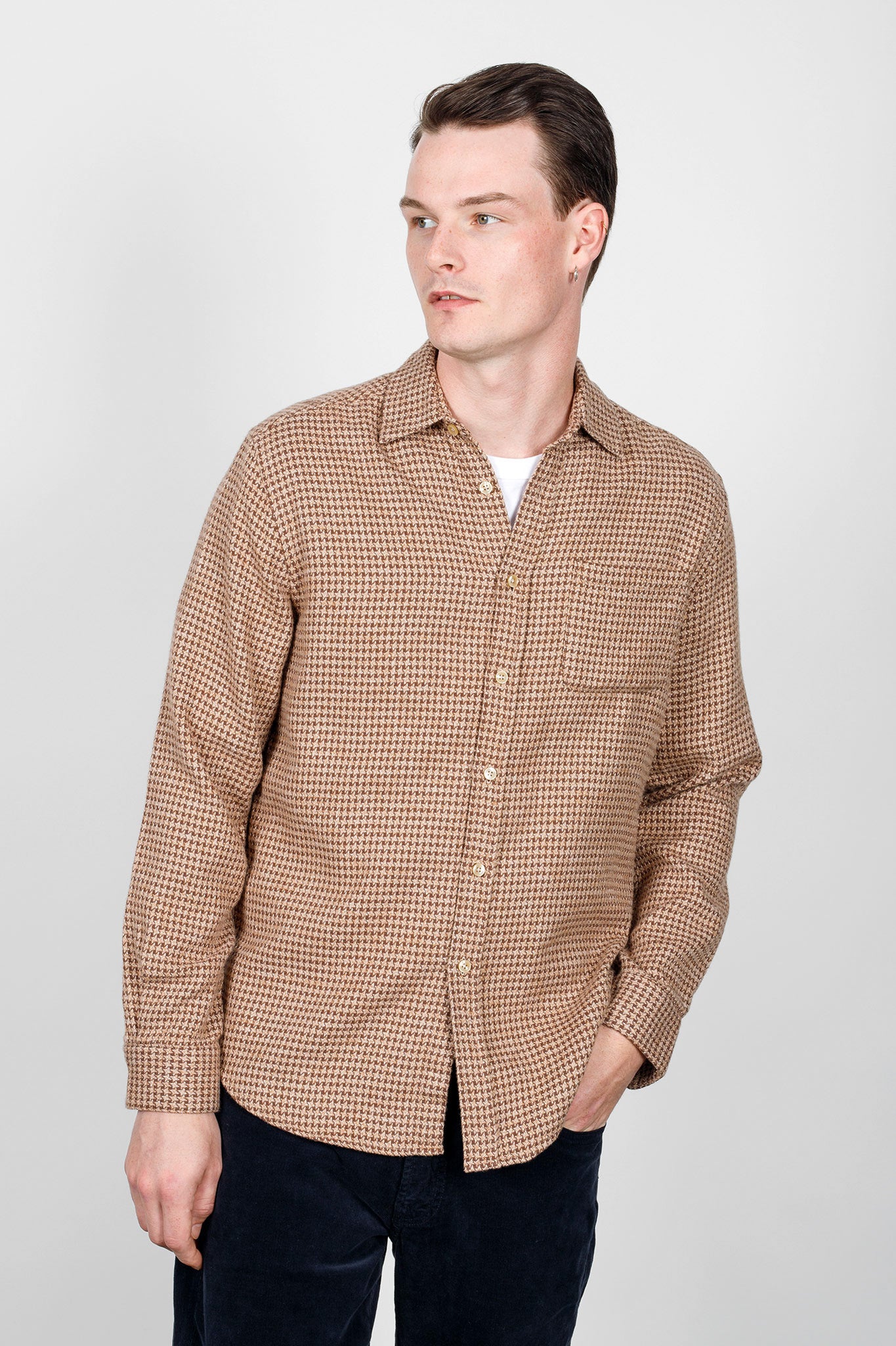 Abstract Pied Poule Shirts Portuguese Flannel   