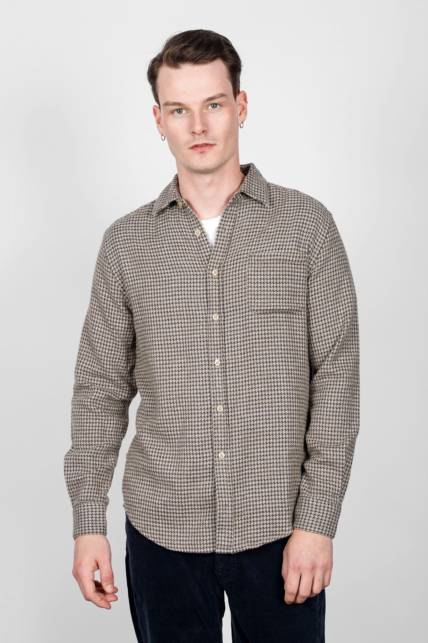 Abstract Pied Poule Shirts Portuguese Flannel   
